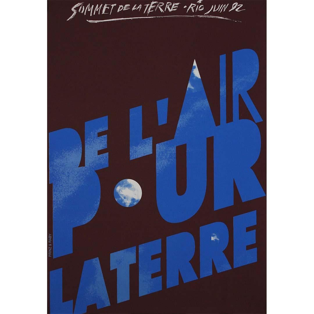 1992 original screen print Earth Summit (Sommet de la Terre) in Rio de Janeiro - Print by Willy Niprinz