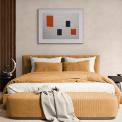 Untitled Geometric Abstract (Minimalisme, Rouge, Noir, Collage, ~78% OFF)