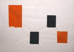 Untitled Geometric Abstract (Minimalism, Red, Black, Collage, ~78% OFF)