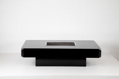 Willy Rizzo Alveo Black Coffee Table