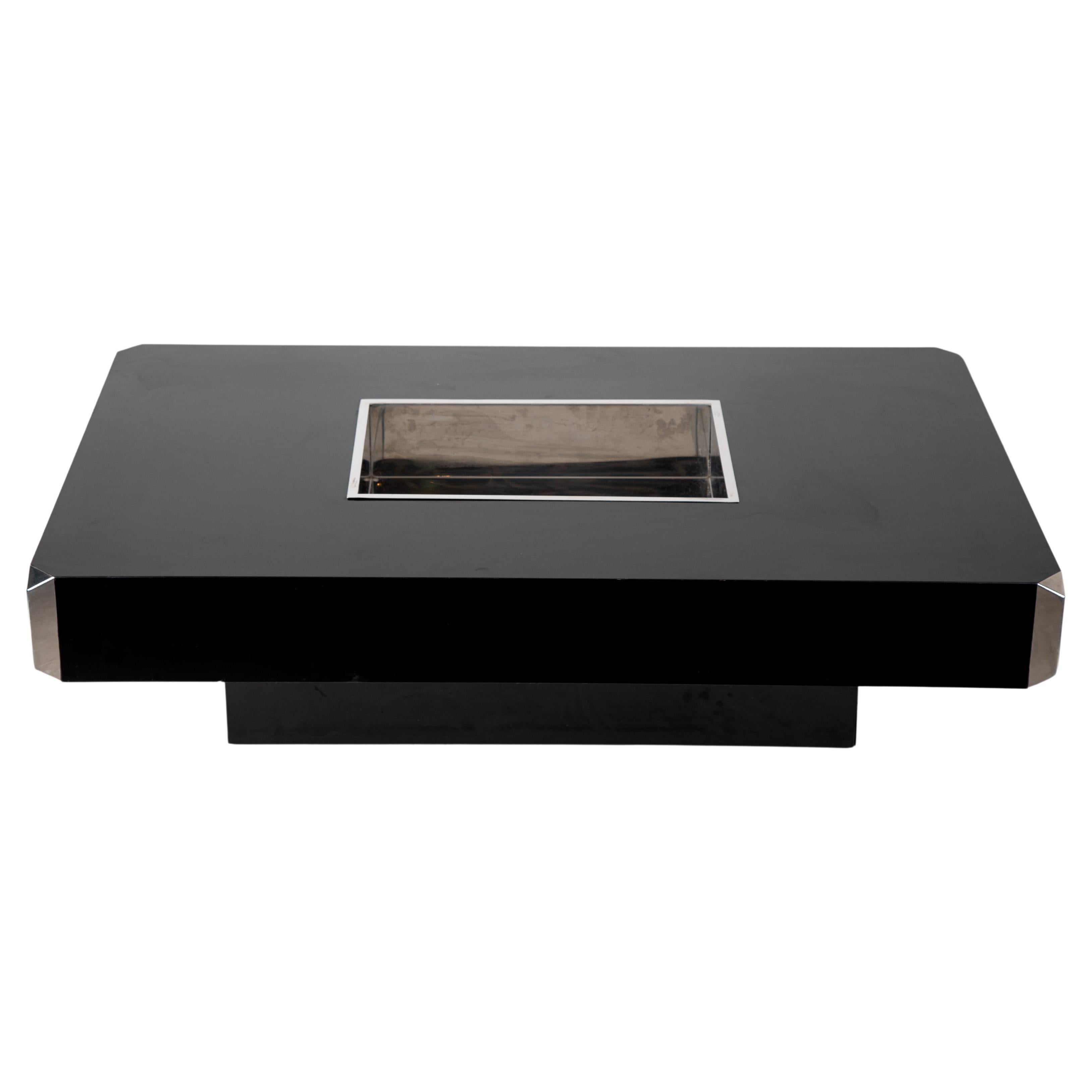 Willy Rizzo Alveo Black Coffee Table