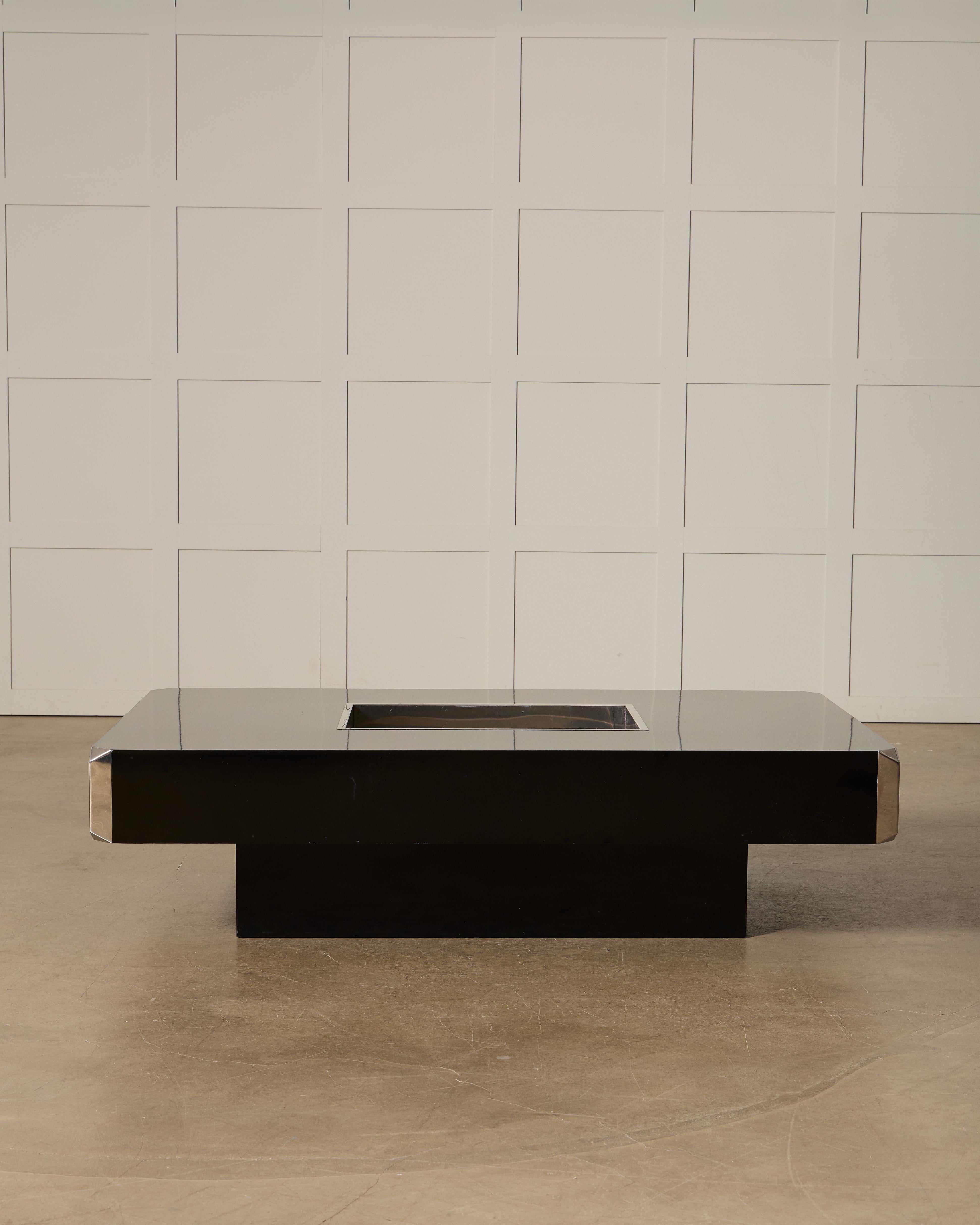 Mid-Century Modern Willy Rizzo 'Alveo' Coffee Table, 1970s