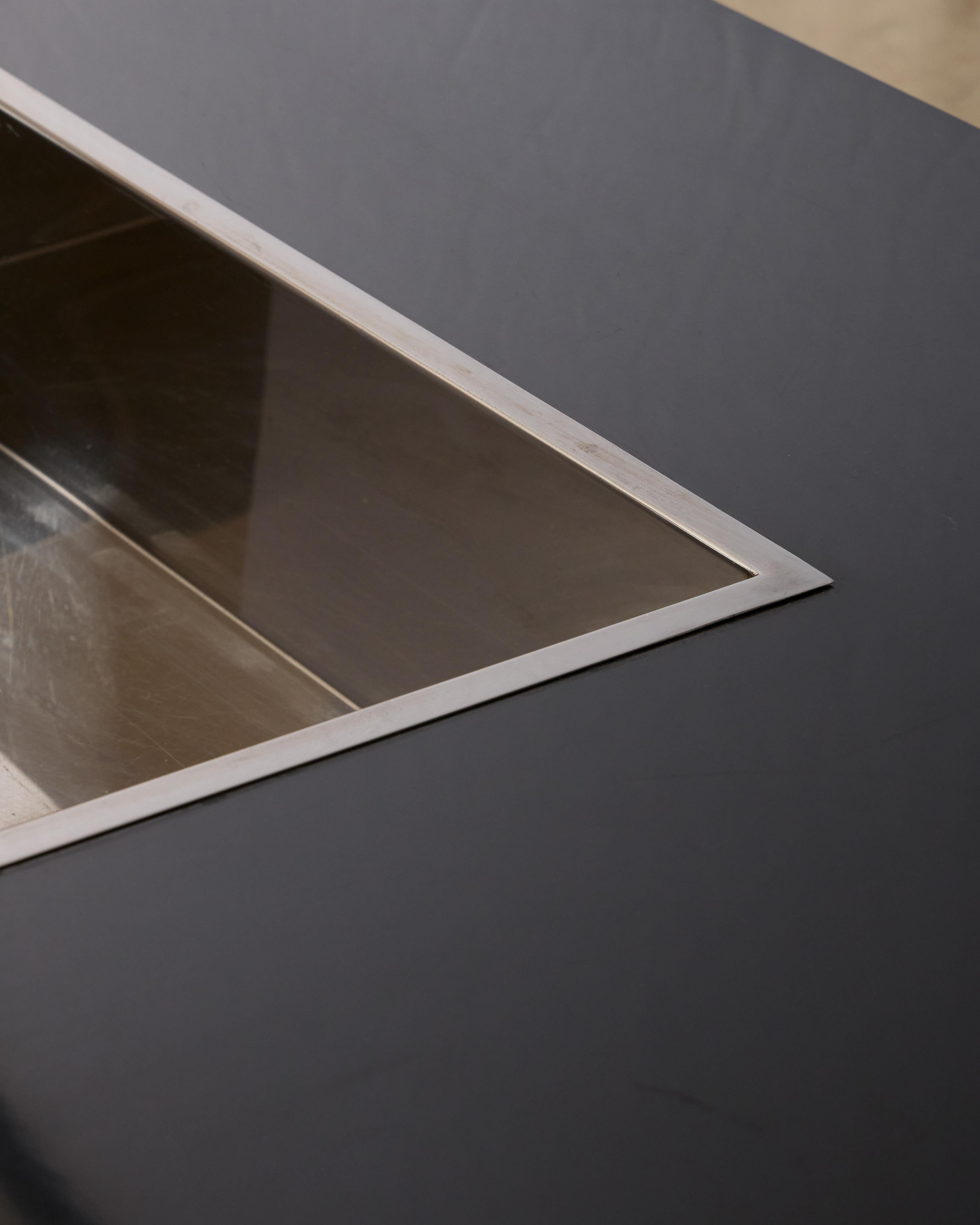Metal Willy Rizzo 'Alveo' Coffee Table, 1970s