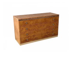 Willy Rizzo Amboyna Burl Chest of Drawers 1970s