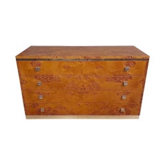 Willy Rizzo Amboyna Burl Chest of Drawers 1970s