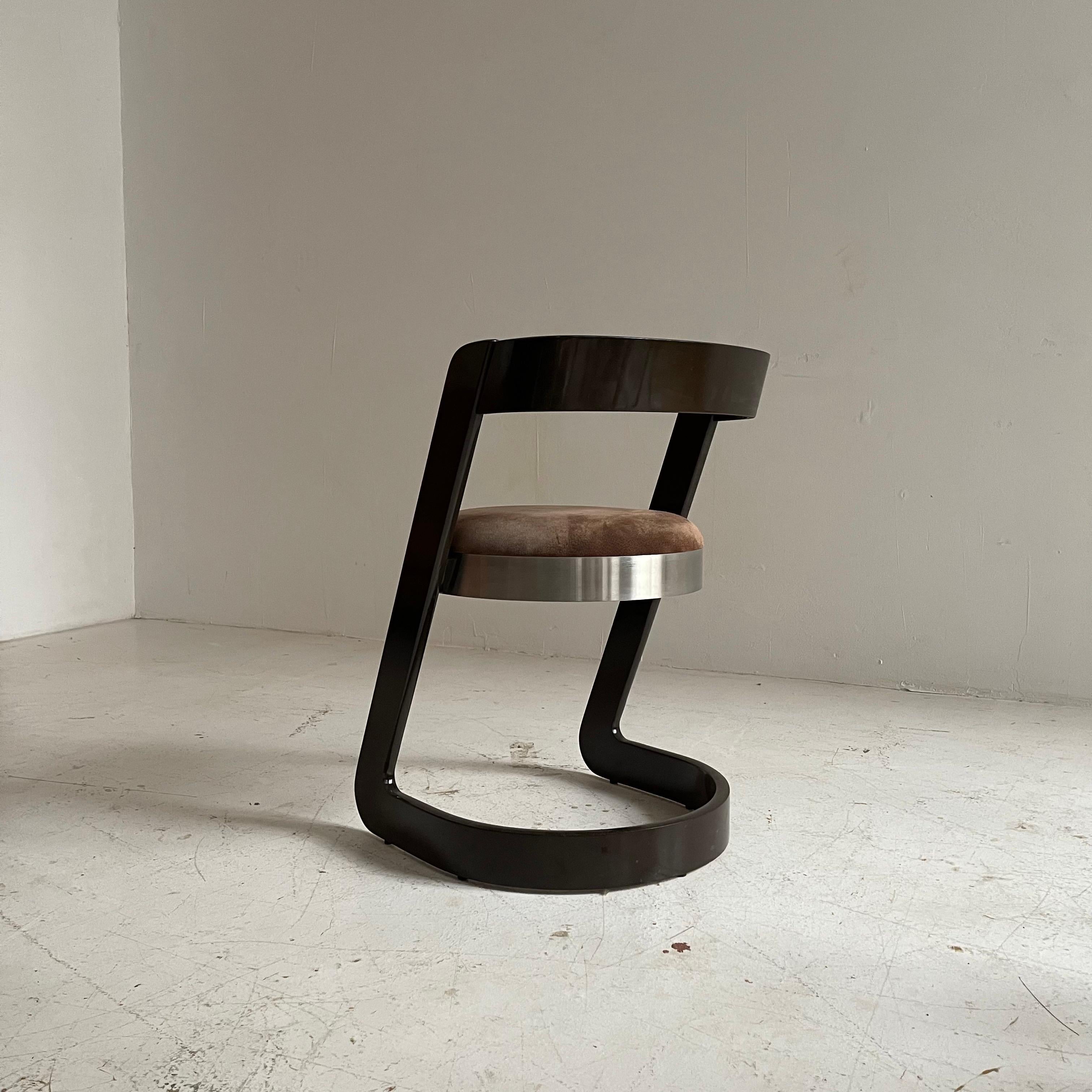 Willy Rizzo Arm Side Chair, Italy 1976 1