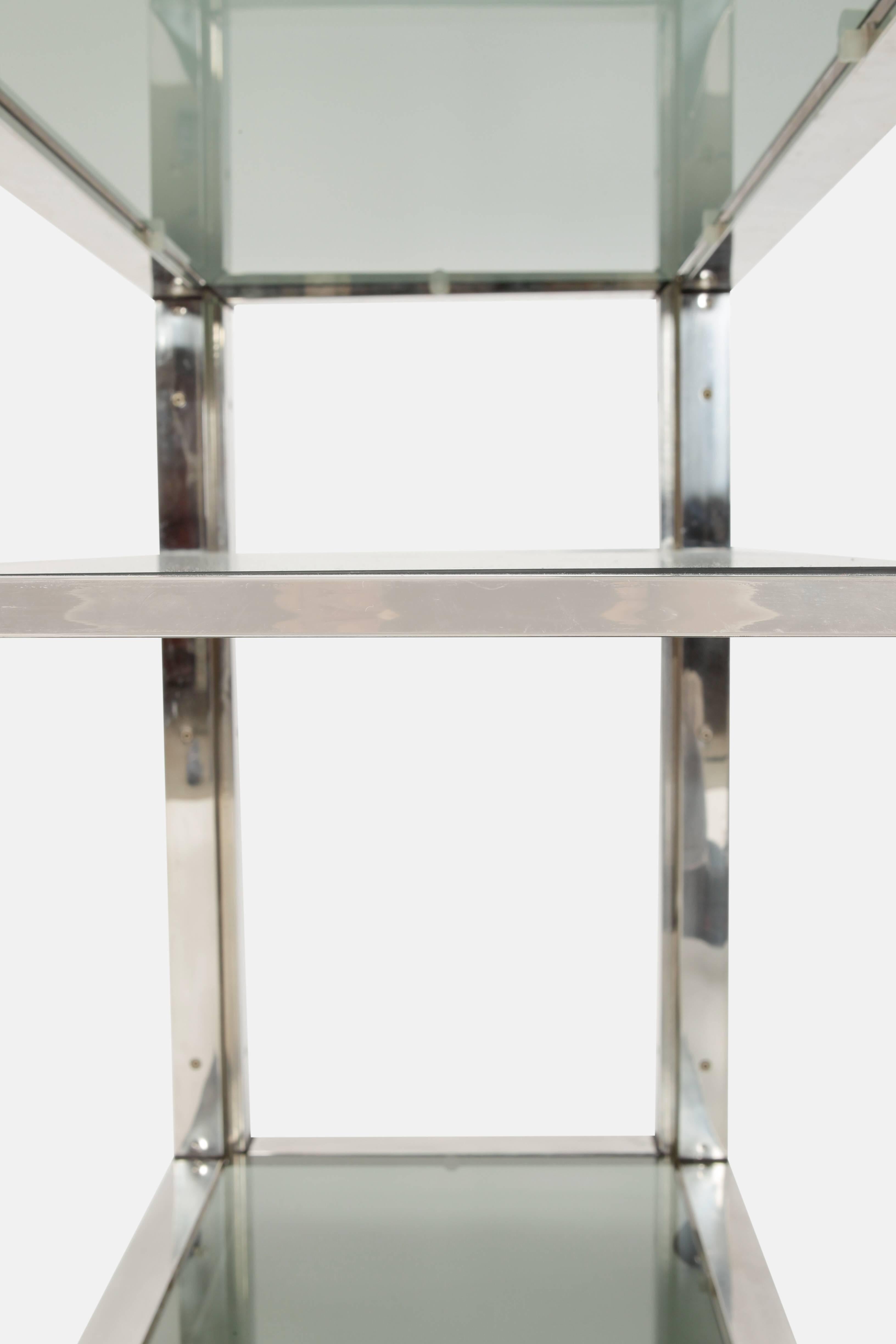 Late 20th Century Willy Rizzo Attr. Bar Cart Chrome 1970s
