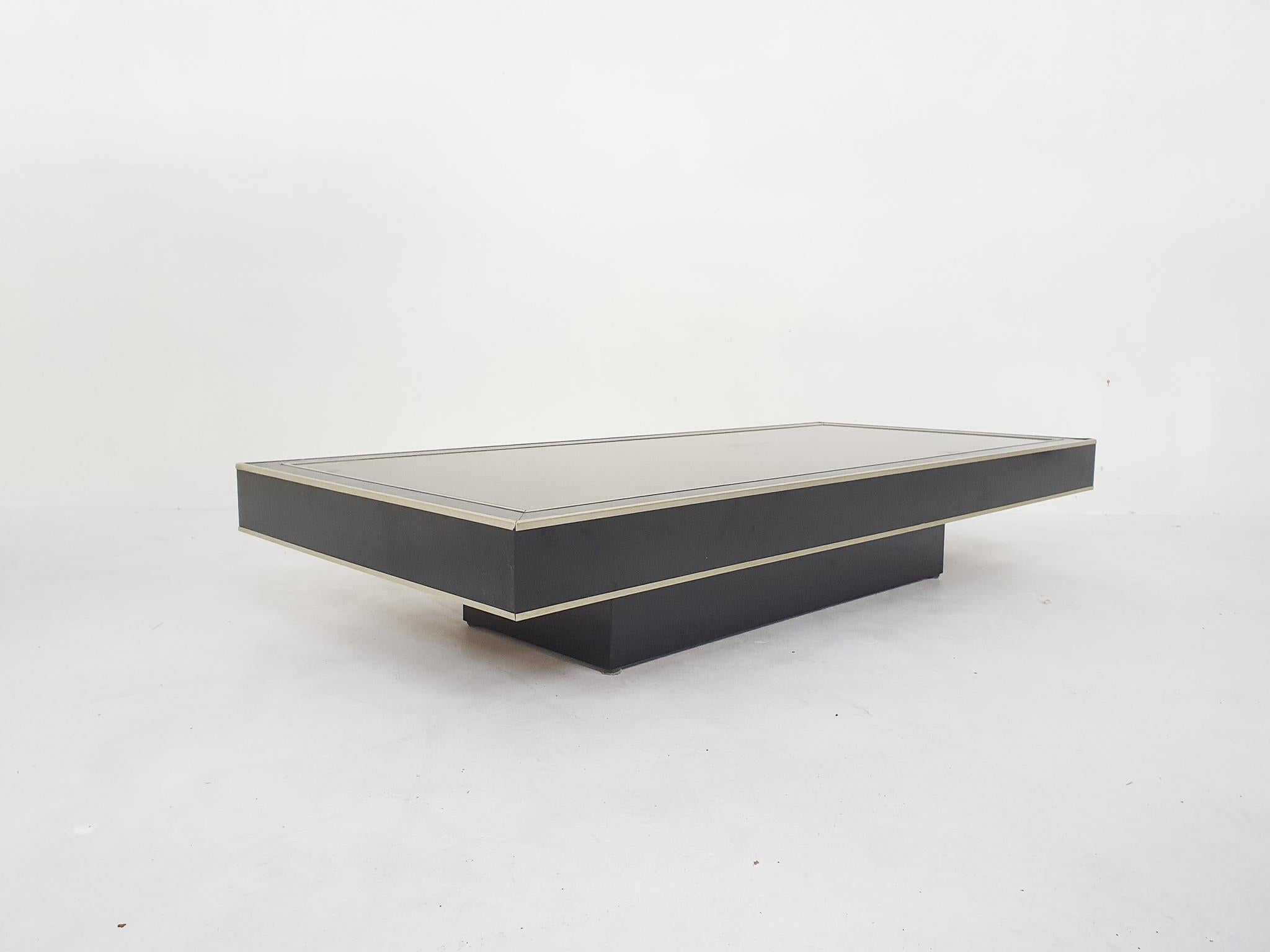 Late 20th Century Willy Rizzo Attrb. Mirrored Coffee Table, Belgium 1970's