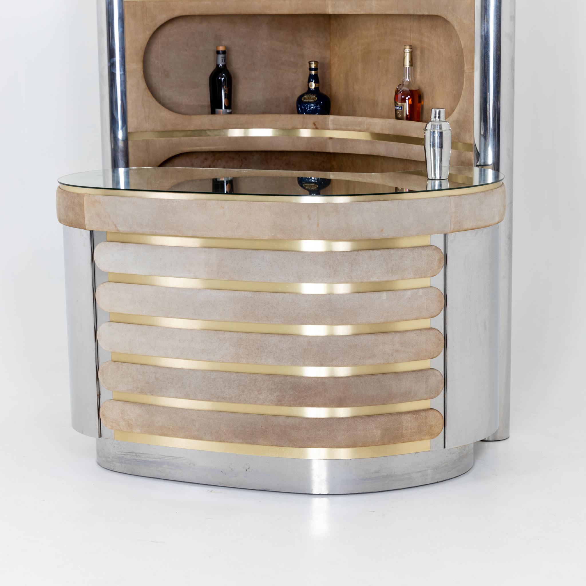 Mid-Century Modern Willy Rizzo Bar with Counter, Italy 1970s