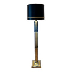 Willy Rizzo bicolor Chrome and gold floor lamp lumica
