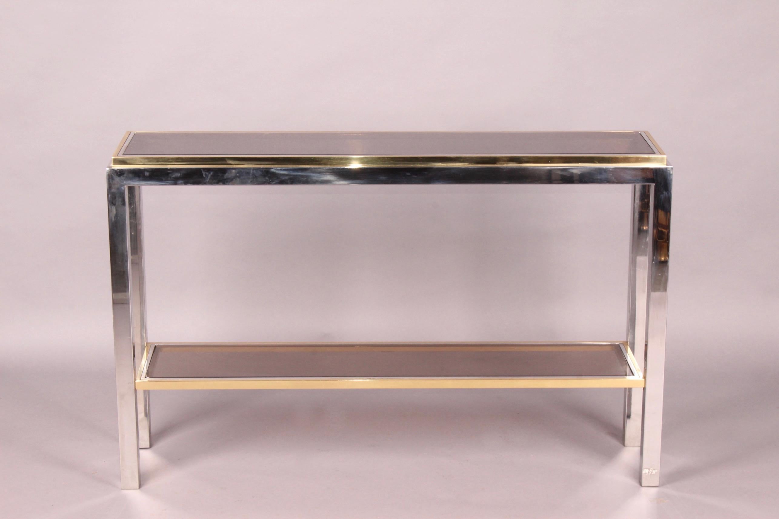 Willy Rizzo bicolor metal console.