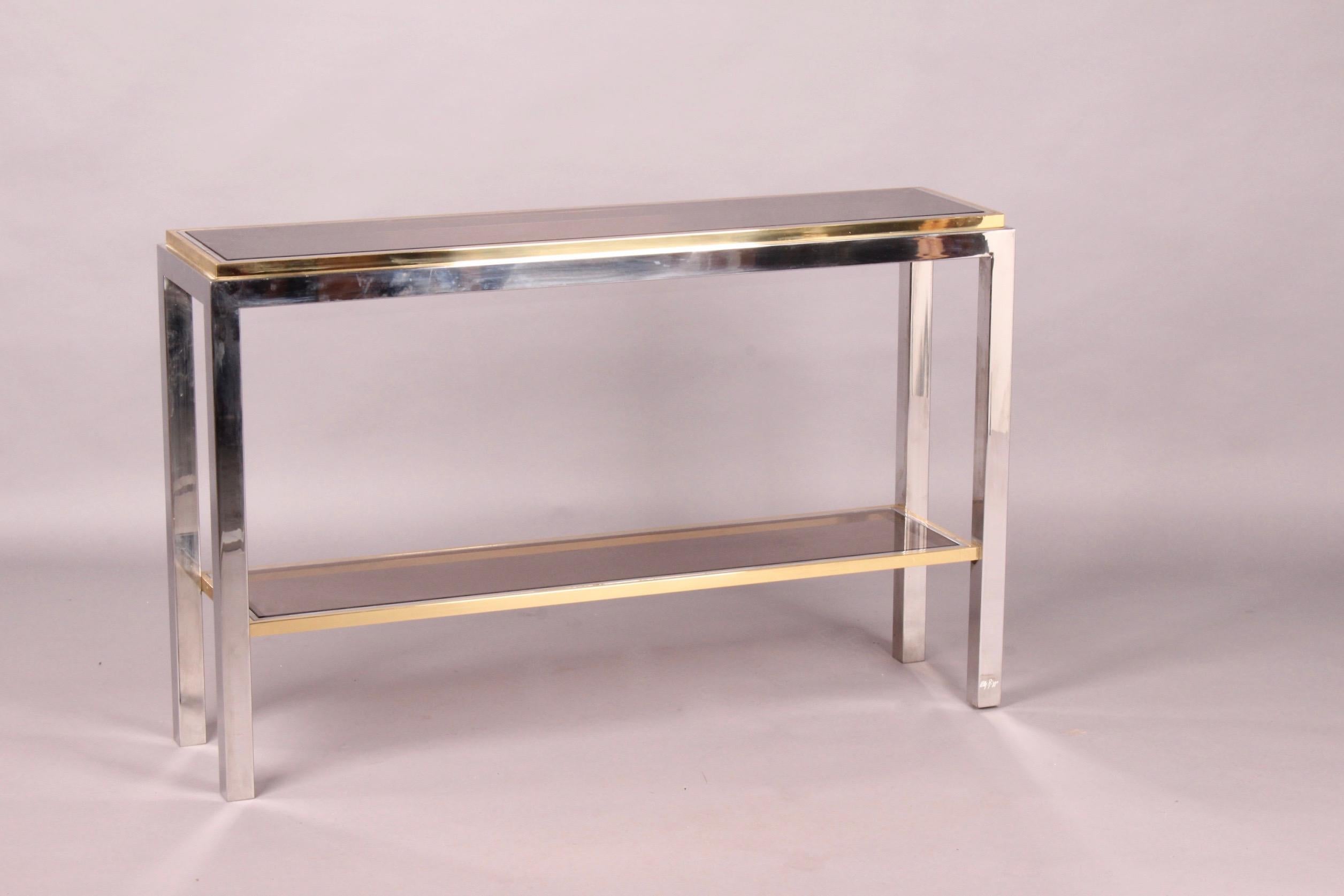 Brass Willy Rizzo Bicolor Metal Console
