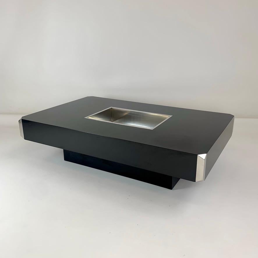 Tavolino Alveo nero di Willy Rizzo, 1972 circa, Italia. in vendita 5