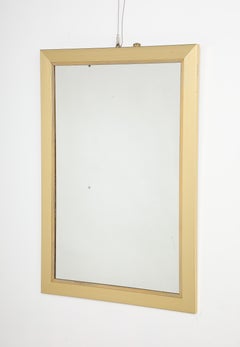 Willy Rizzo Brass Framed Mirror, Italy, circa 1970