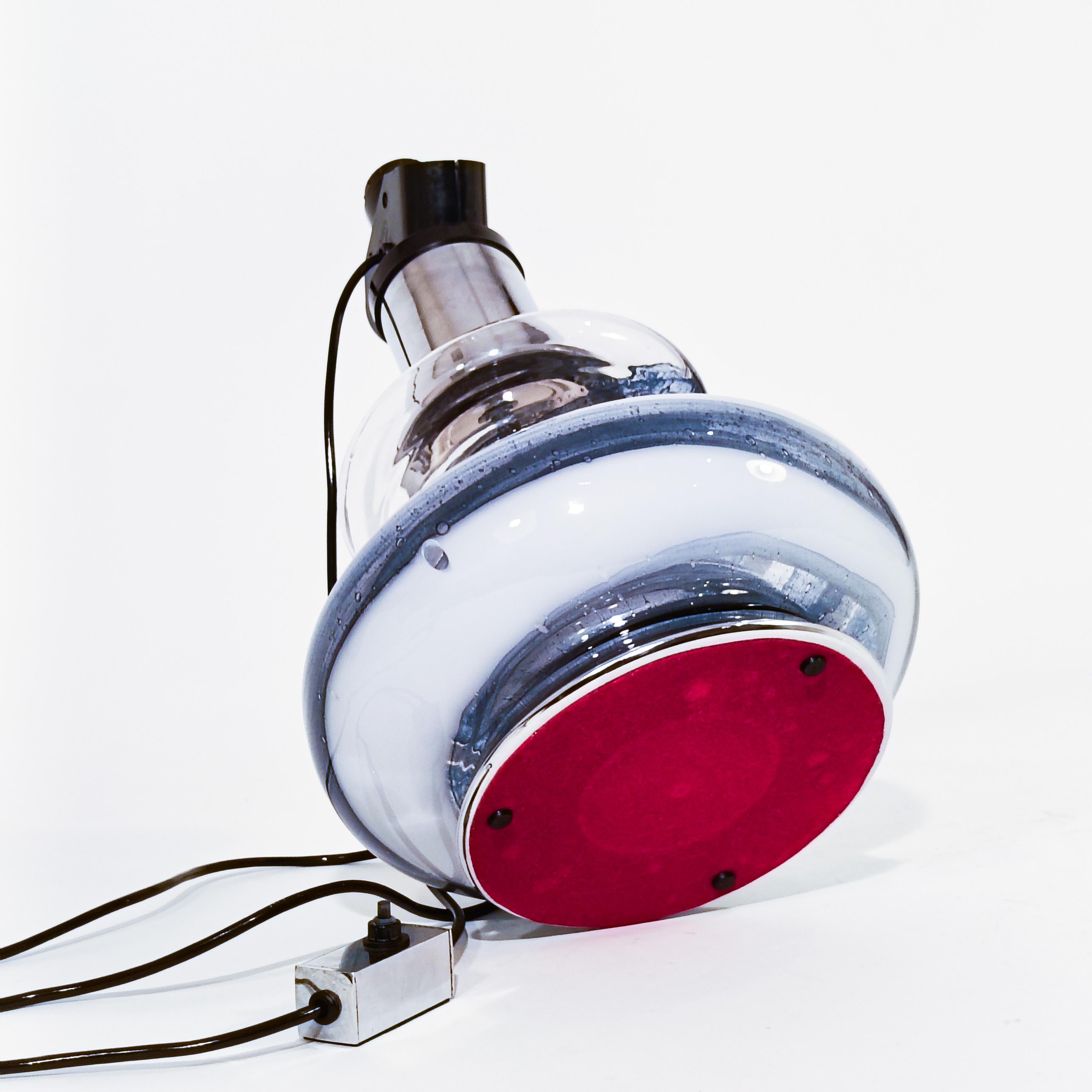 Willy Rizzo. Brutalist murano glass table lamp for BD Lúmica, Spain, 1970s For Sale 5