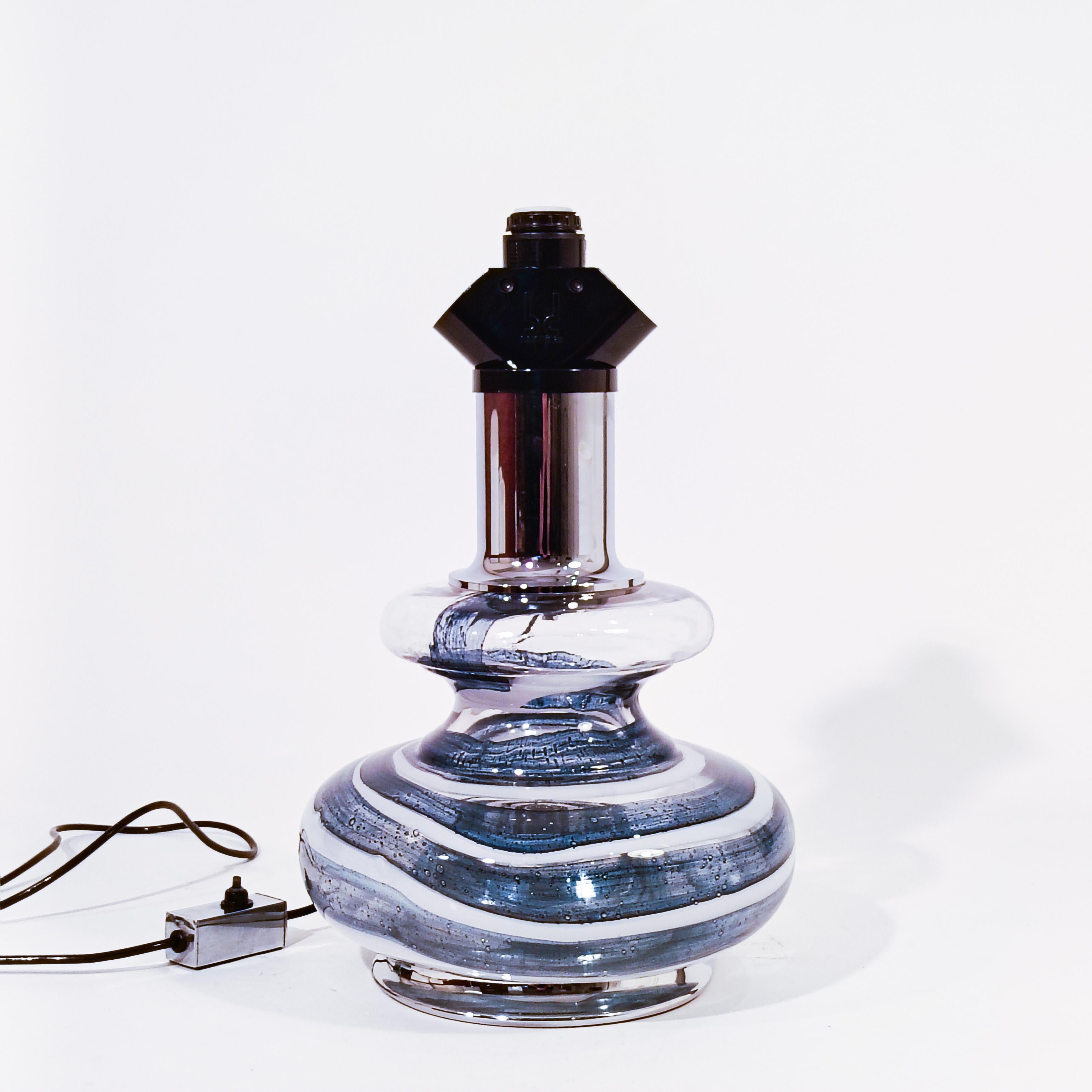 Space Age Willy Rizzo. Brutalist murano glass table lamp for BD Lúmica, Spain, 1970s For Sale