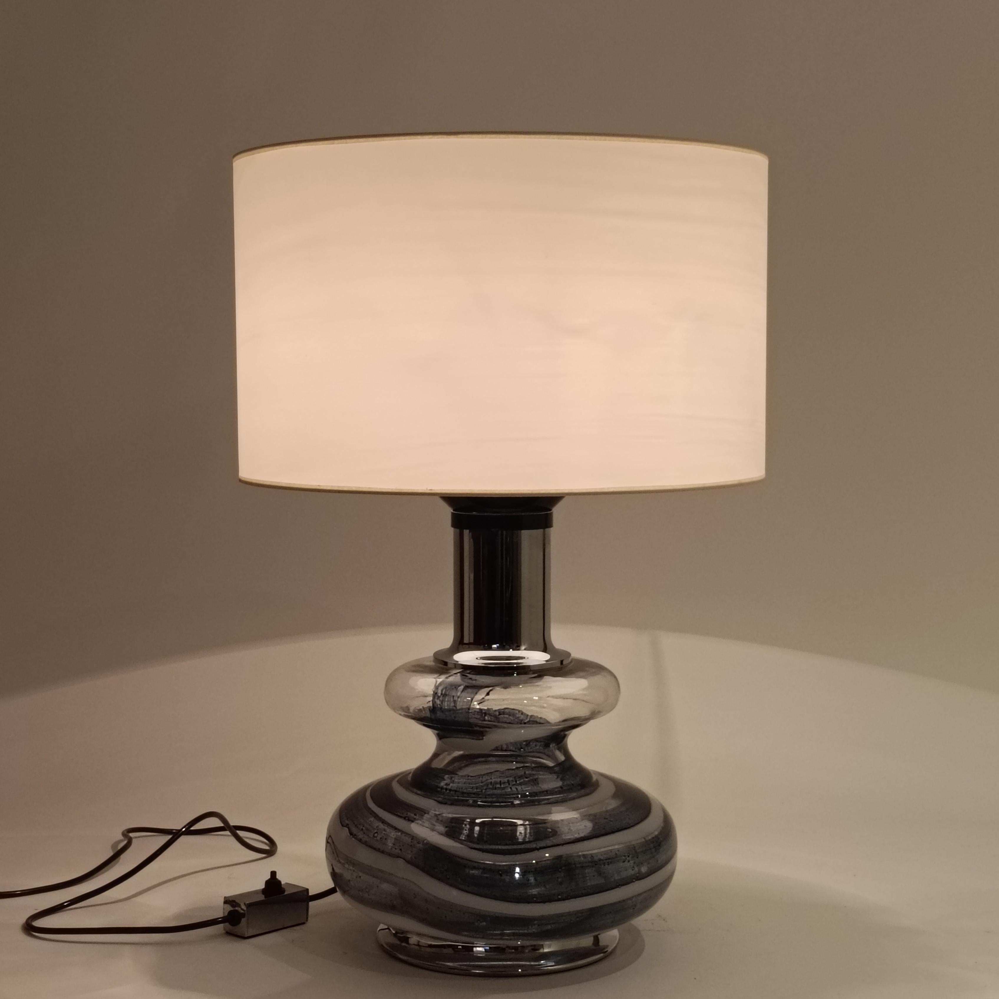 Willy Rizzo. Brutalist murano glass table lamp for BD Lúmica, Spain, 1970s In Excellent Condition For Sale In SANT ADRIÀ DE BESÒS, ES
