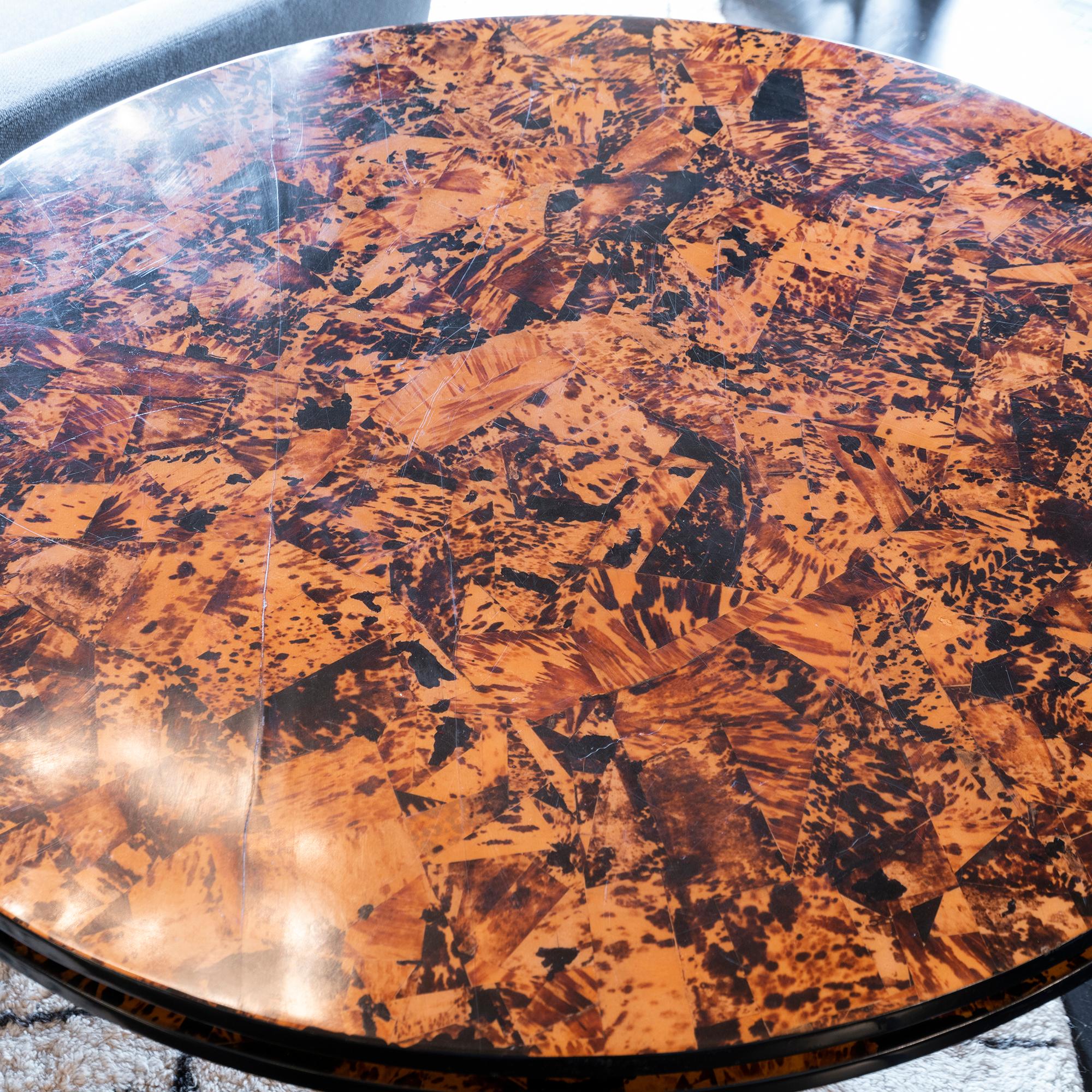 burl wood round table