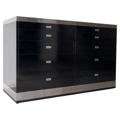 Willy Rizzo chest of drawers in laminate and wood, 1970