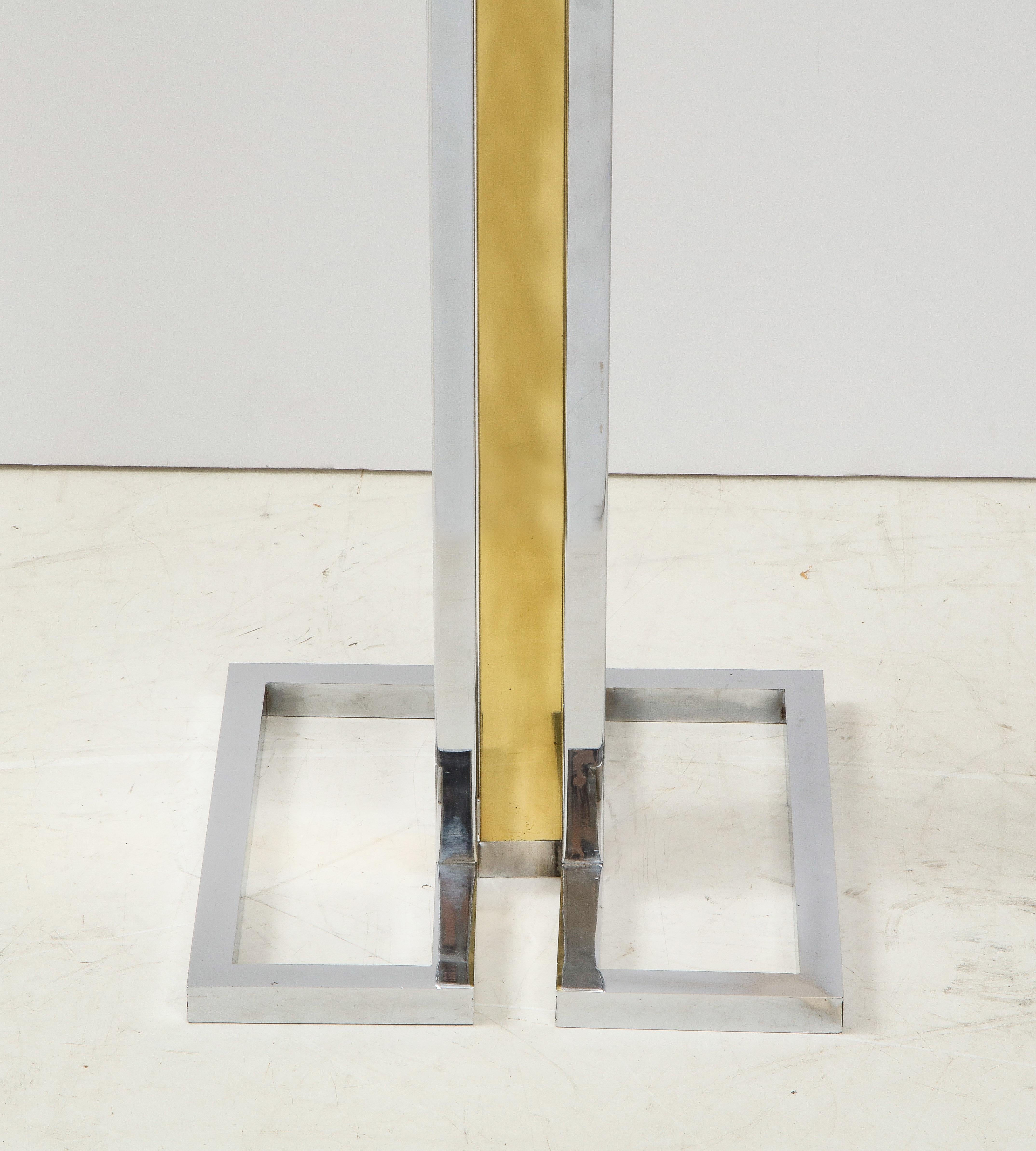 Mid-Century Modern Willy Rizzo Chrome and Brass Floor Lamp