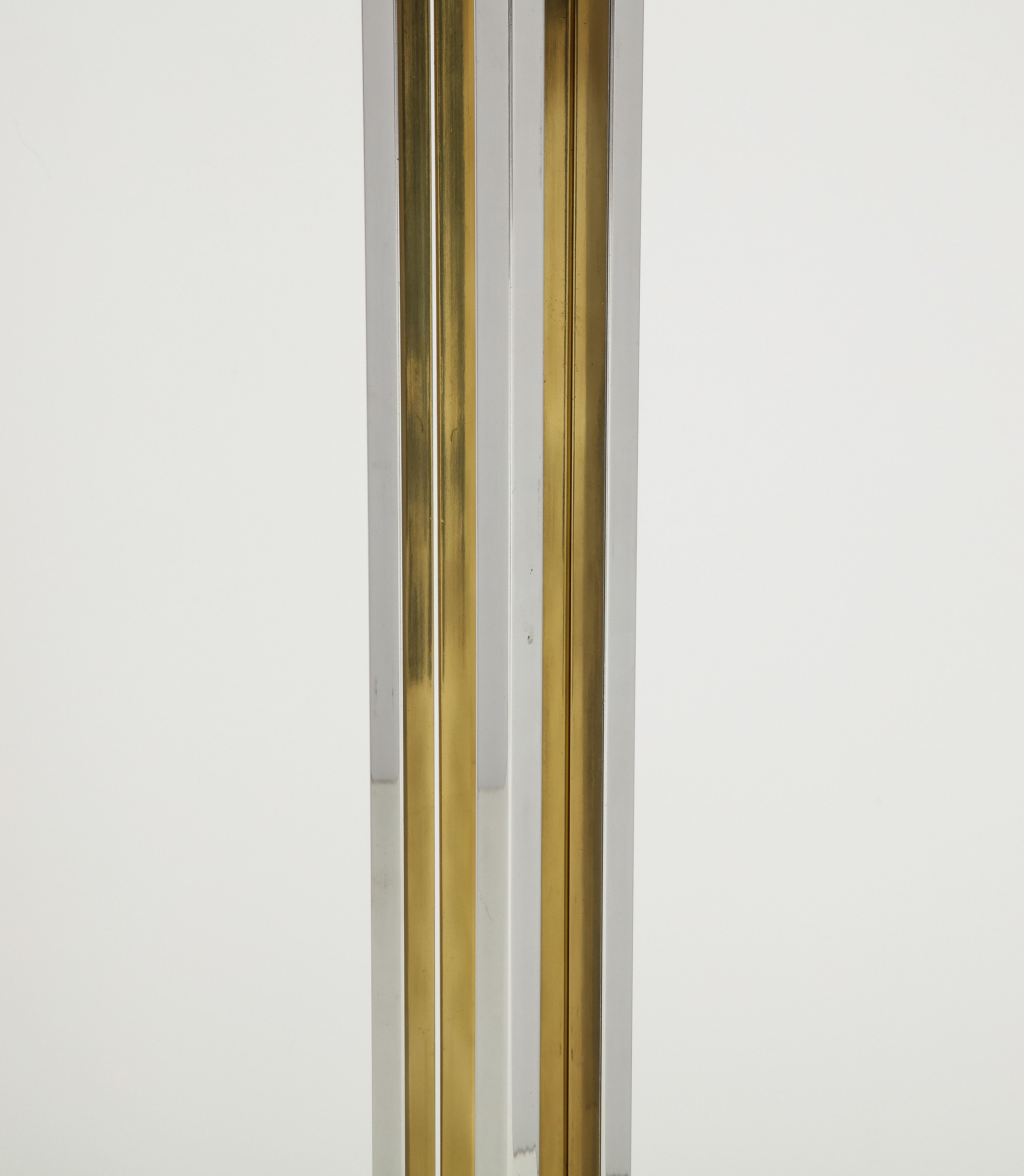 Willy Rizzo Chrome and Brass Floor Lamp 3