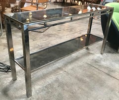 Console cromata Willy Rizzo anni '70