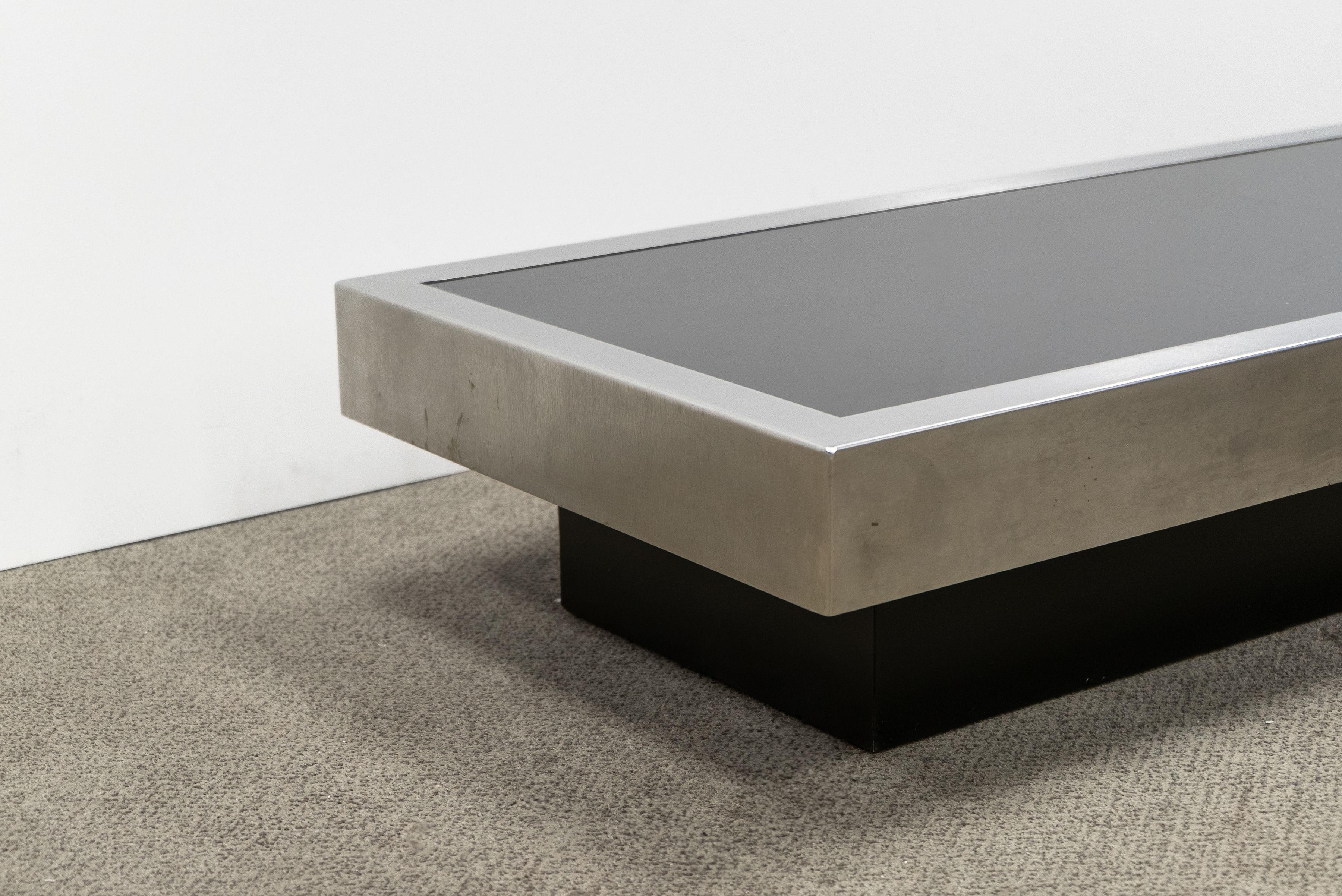 Late 20th Century Willy Rizzo Coffee Table For Sale