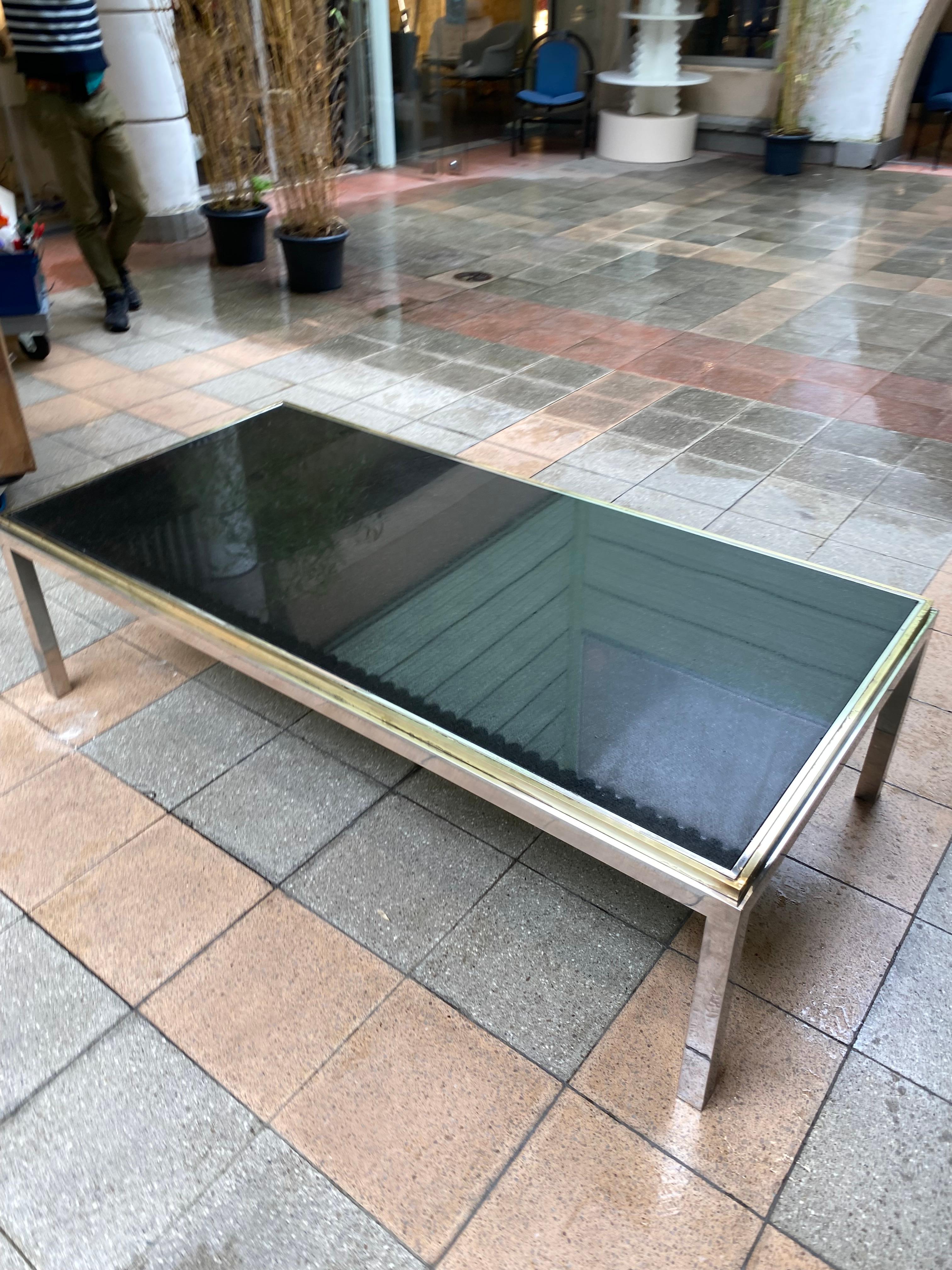 Table basse Willy Rizzo signée - 1978 Bon état - En vente à Saint ouen, FR