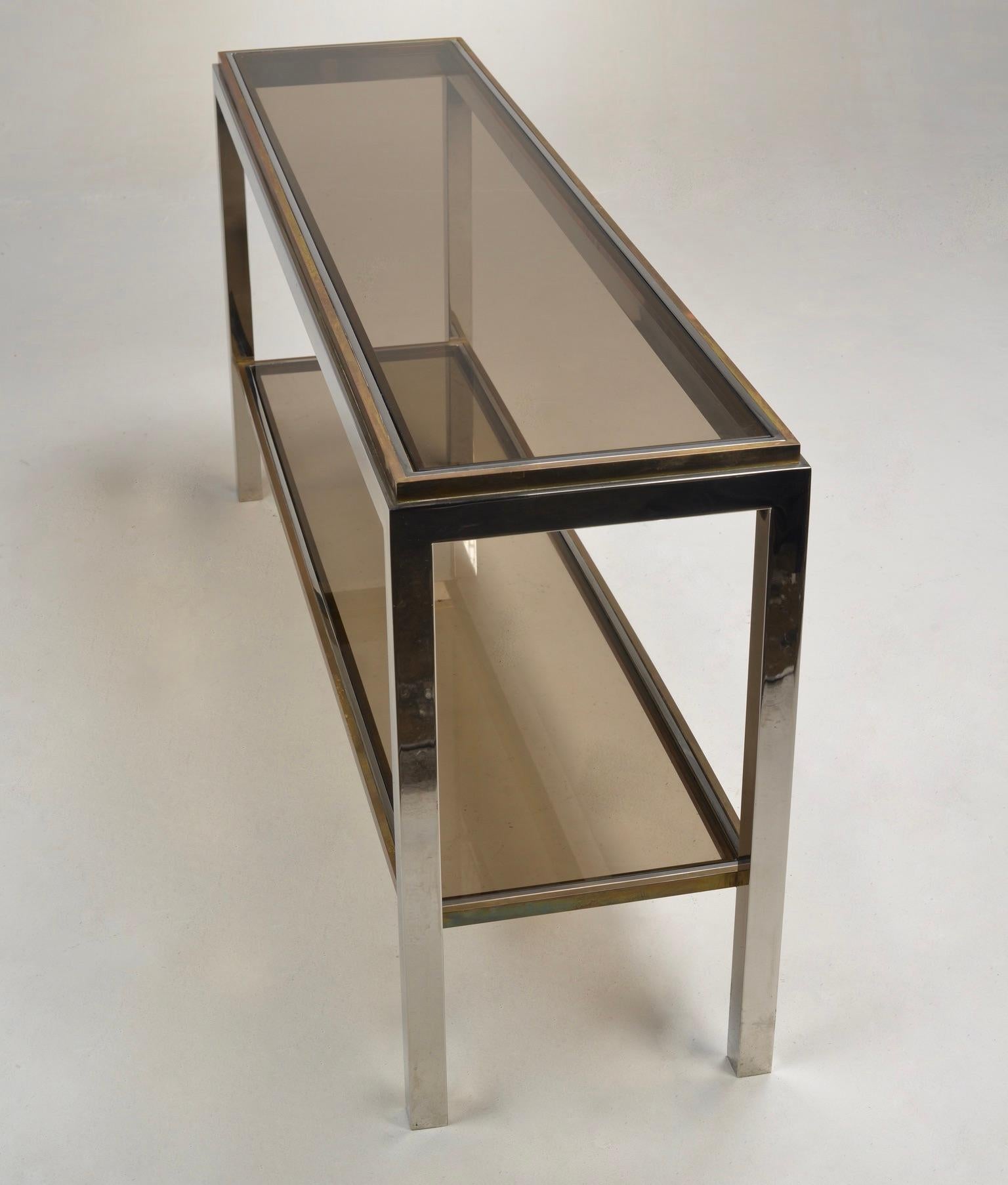 Mid-Century Modern Willy Rizzo Console Table For Sale