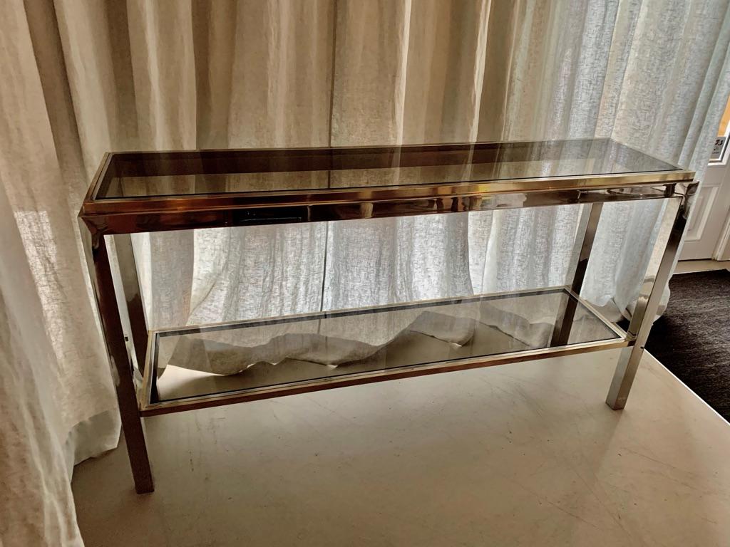 Hollywood Regency Willy Rizzo console table For Sale