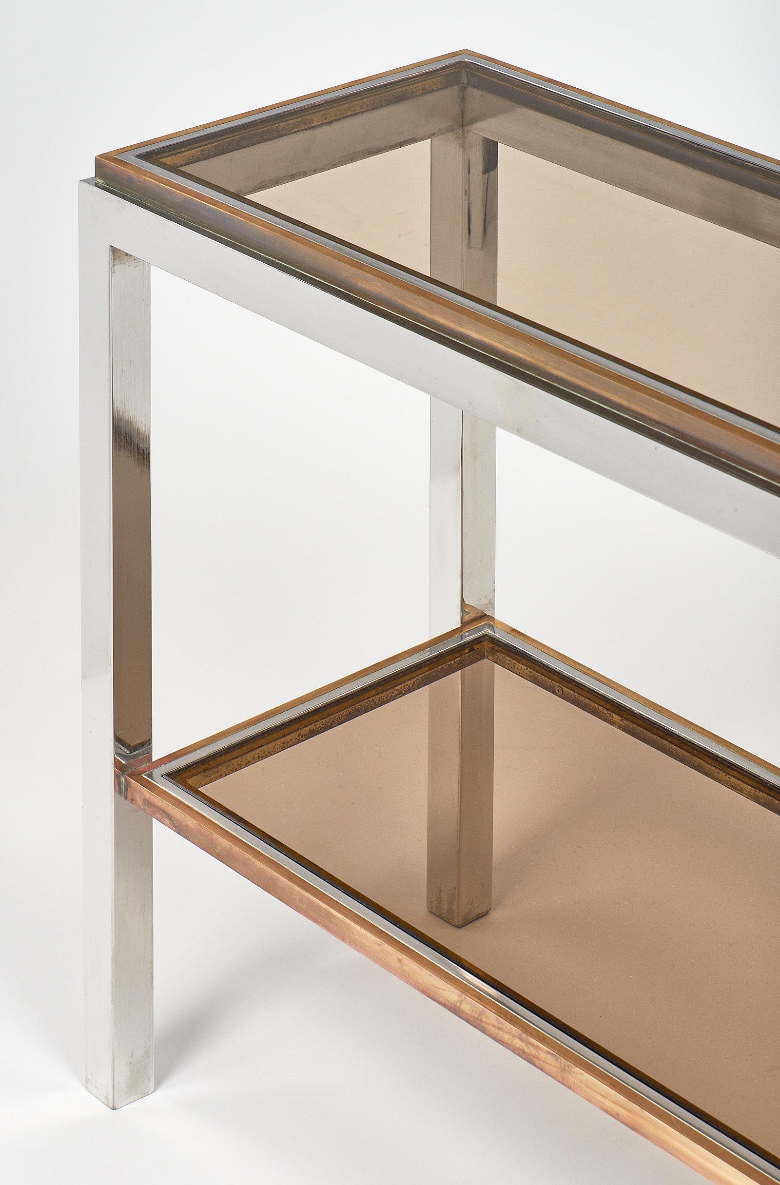 Italian Willy Rizzo Console Table For Sale