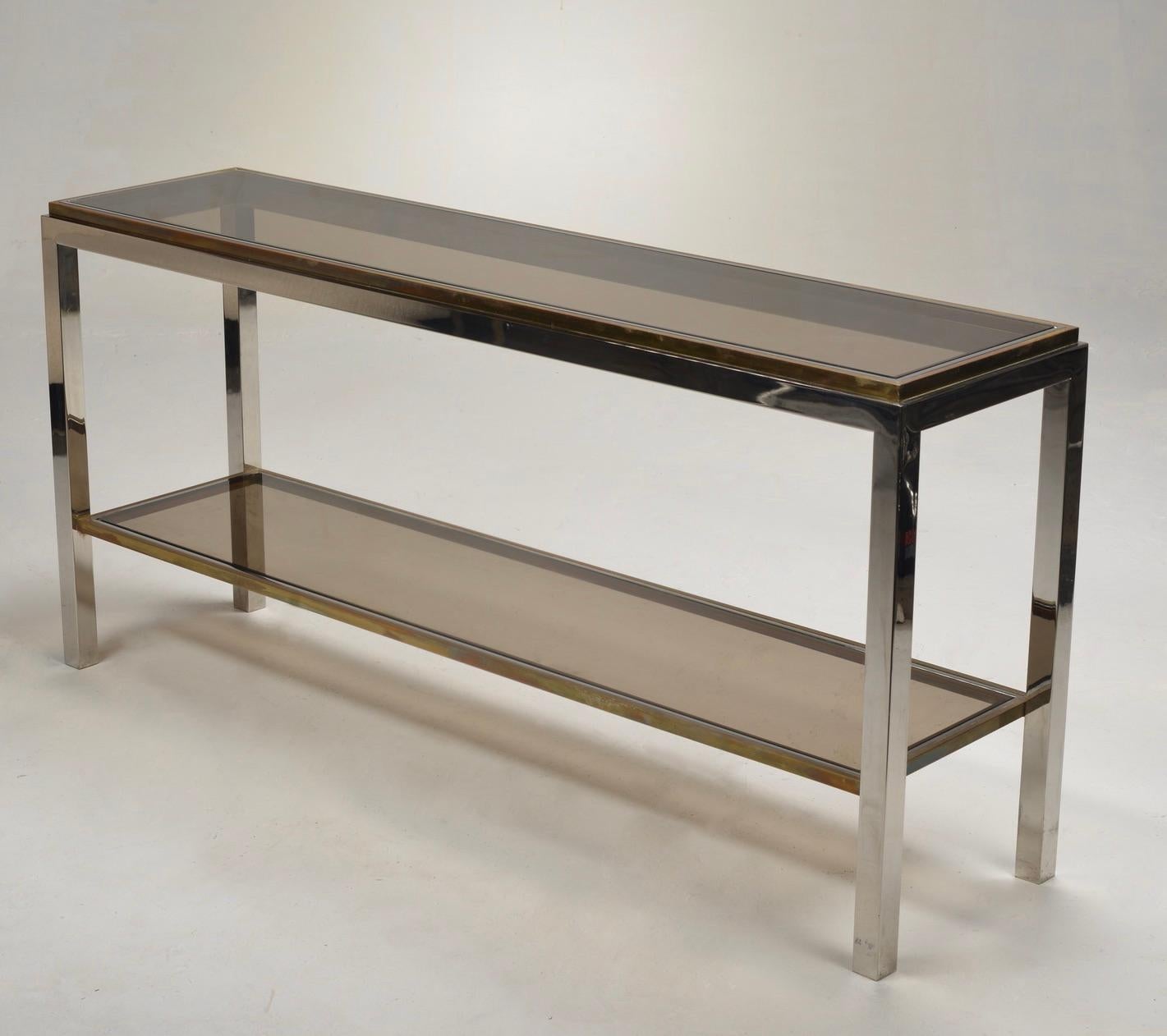 Late 20th Century Willy Rizzo Console Table For Sale
