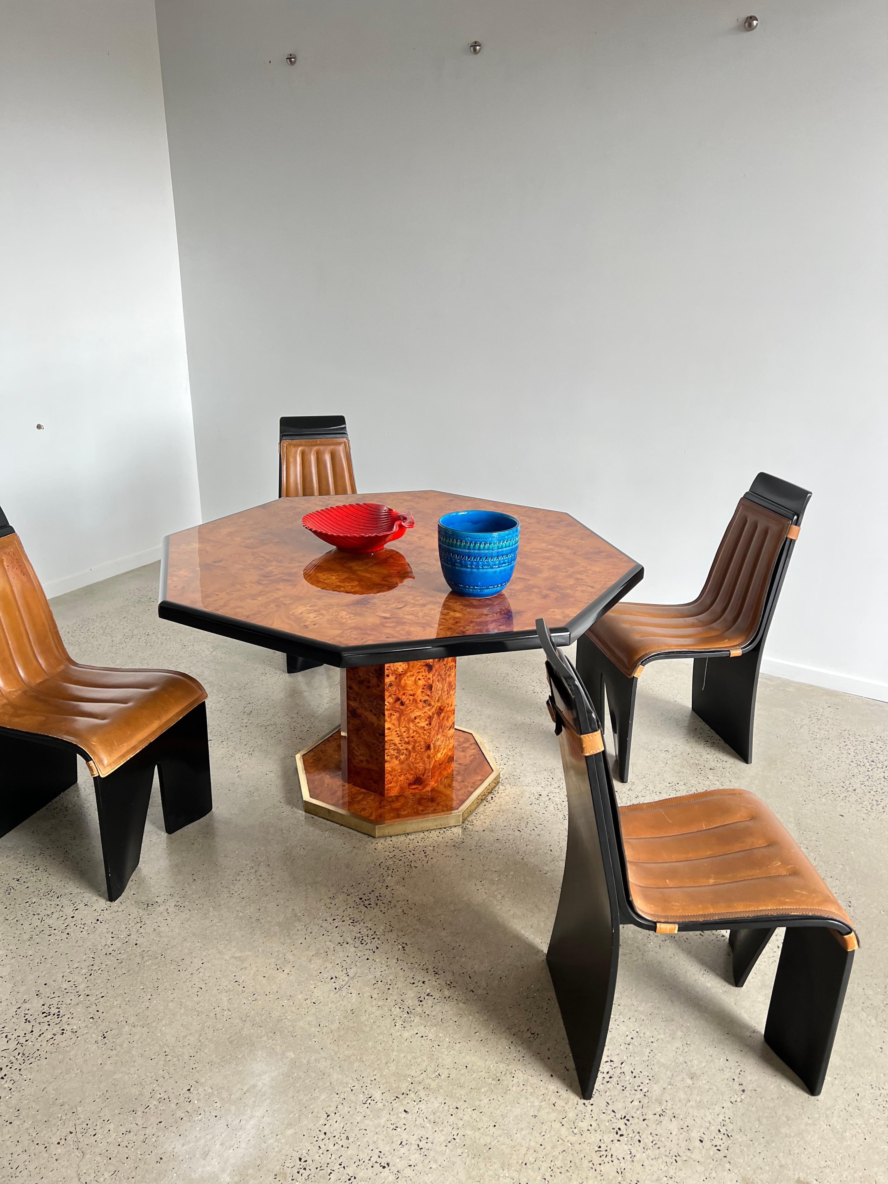 Mid-Century Modern Willy Rizzo Dining Chairs for Mario Sabon For Sale