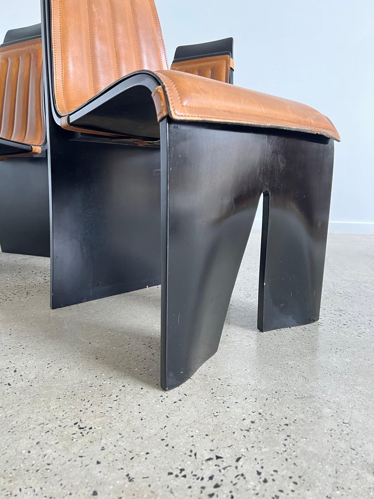 Lacquered Willy Rizzo Dining Chairs for Mario Sabon For Sale