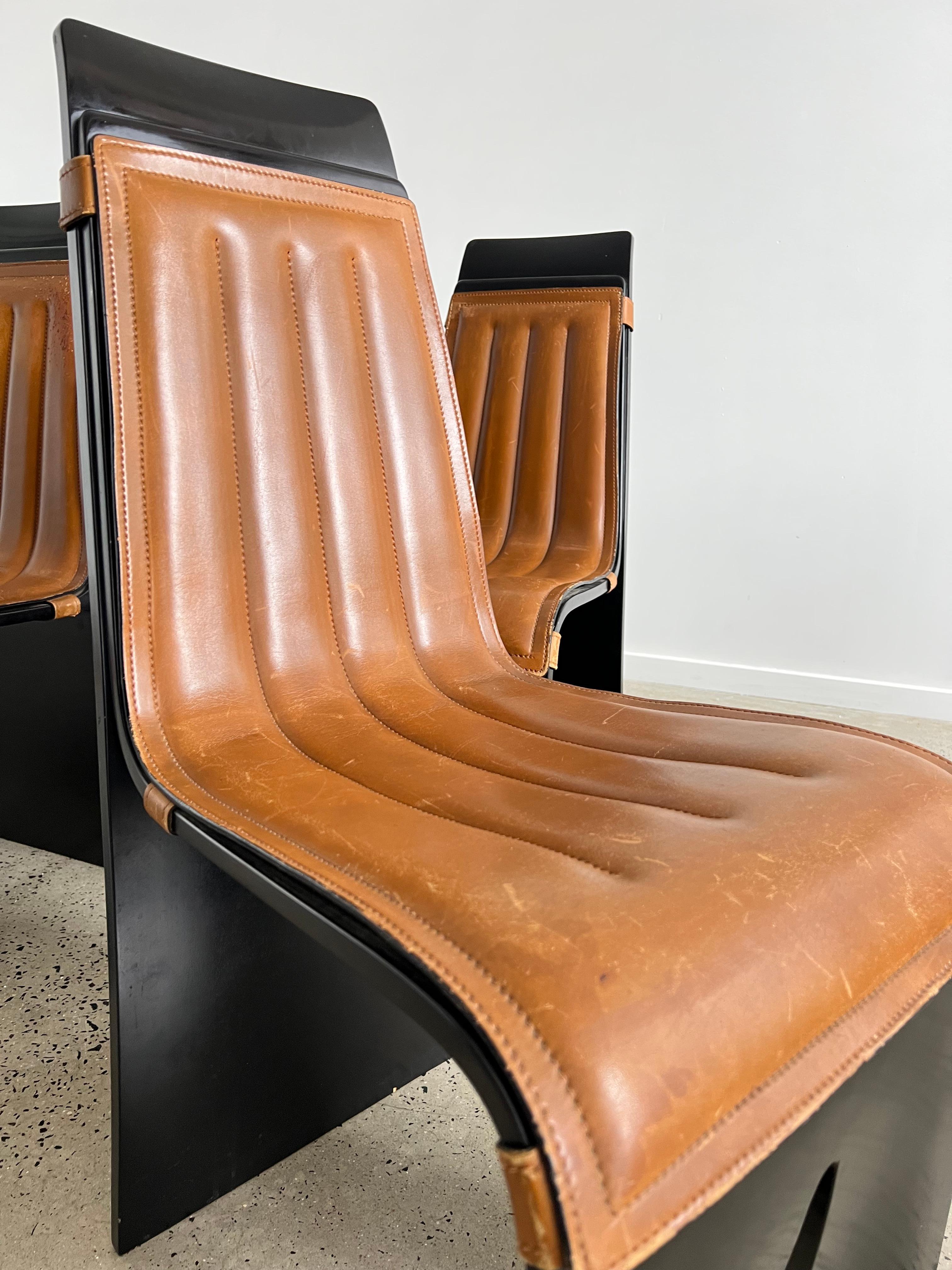 Willy Rizzo Dining Chairs for Mario Sabon In Good Condition For Sale In Byron Bay, NSW
