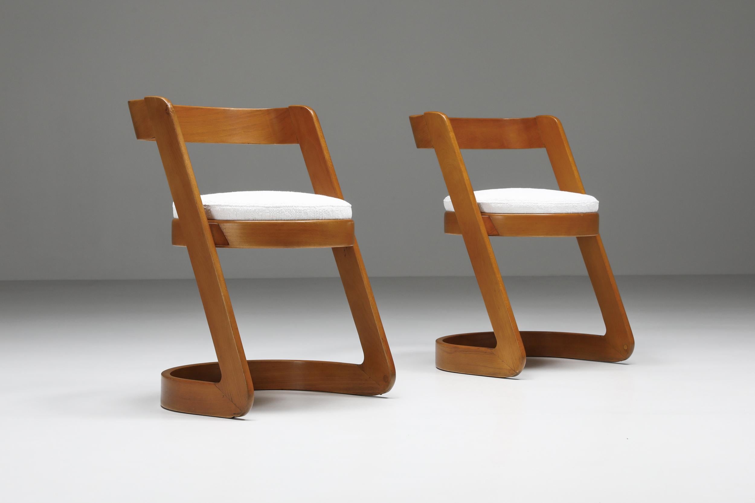 Italian Willy Rizzo Dining Chairs Set by Mario Sabot, Italy, 1970's