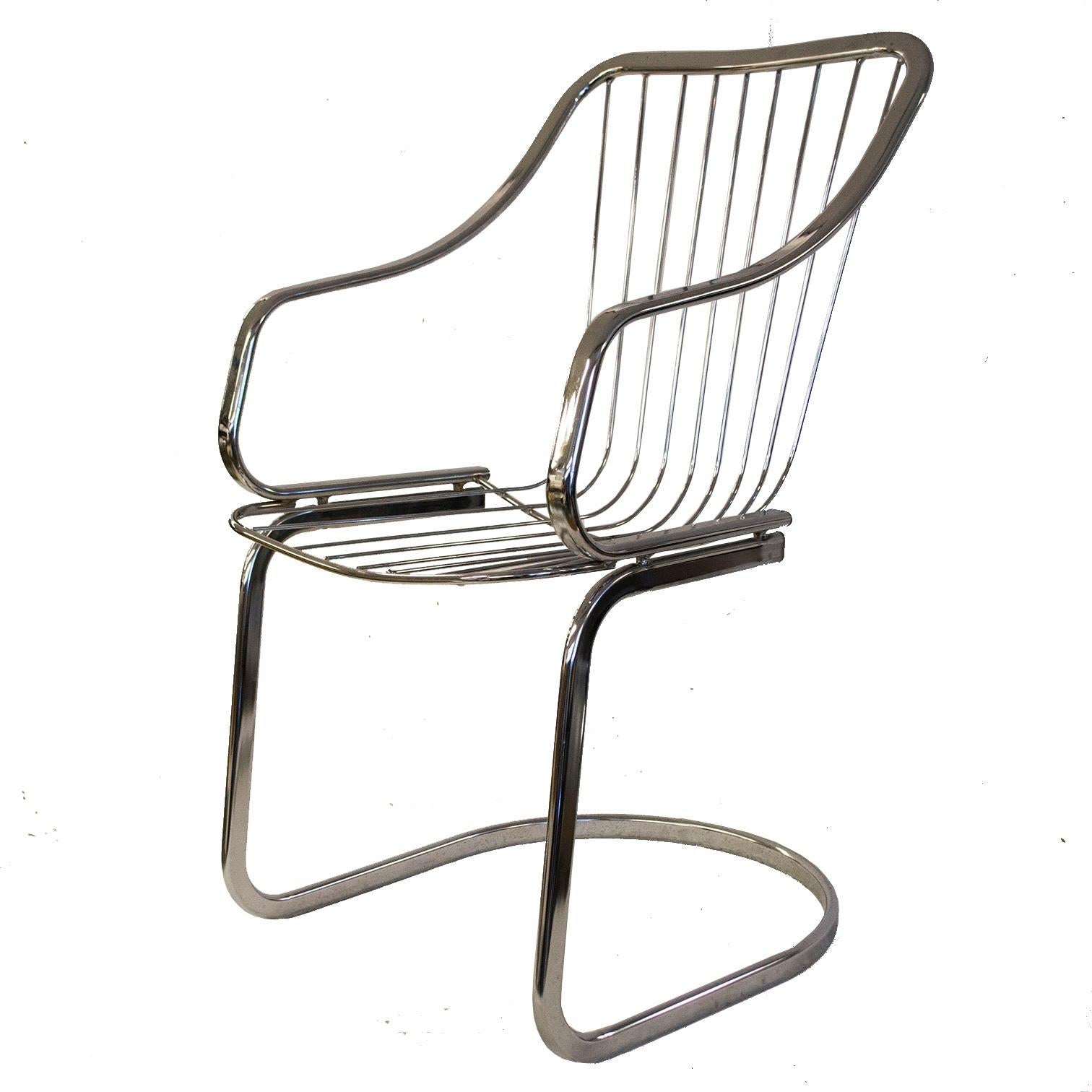 Plaqué Ensemble de salle à manger style Willy Rizzo Table et chaises en vente