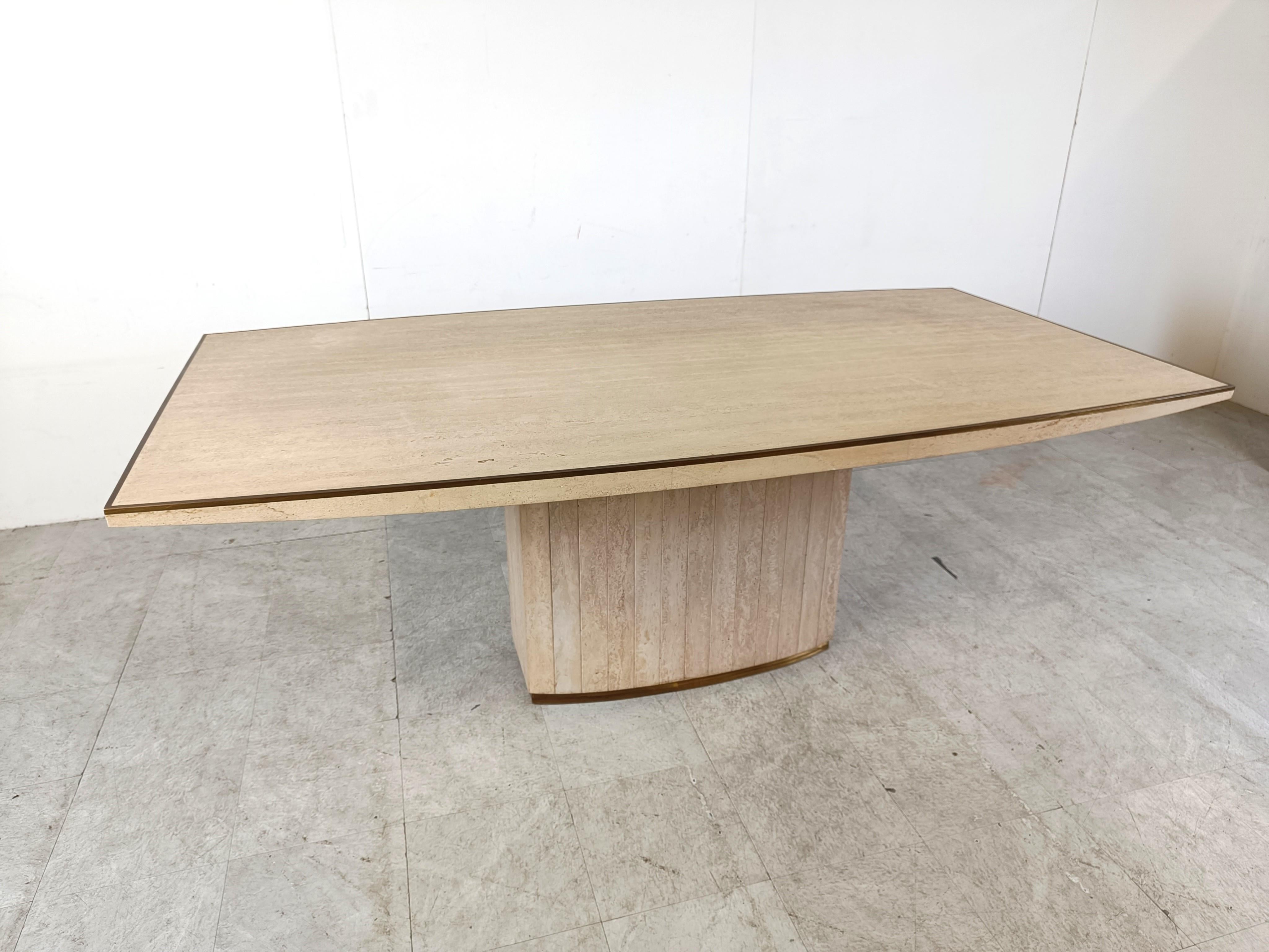 Willy rizzo dining table for Jean Charles, 1970s In Good Condition In HEVERLEE, BE