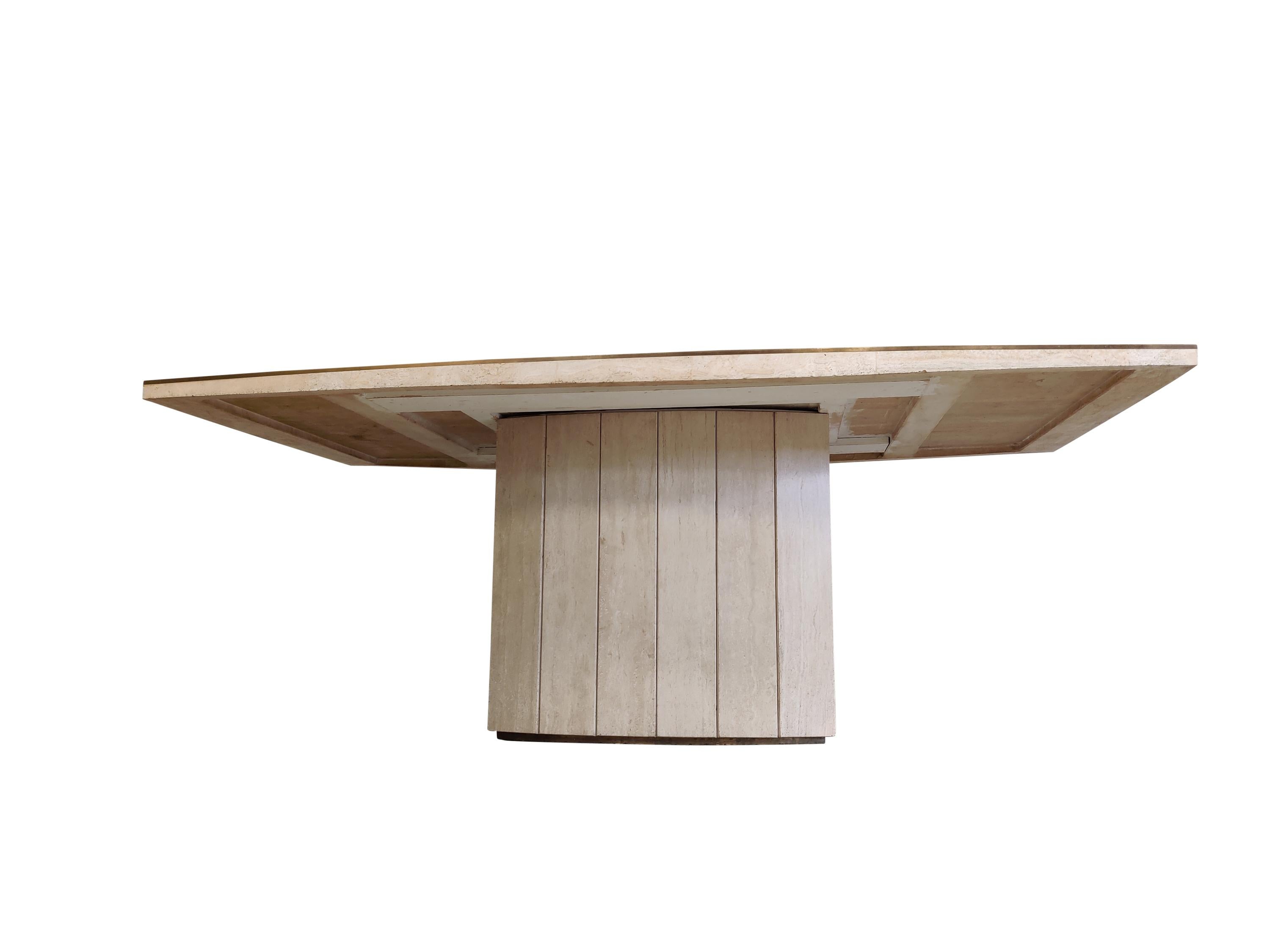 Late 20th Century Willy Rizzo Dining Table for Jean Charles, 1970s