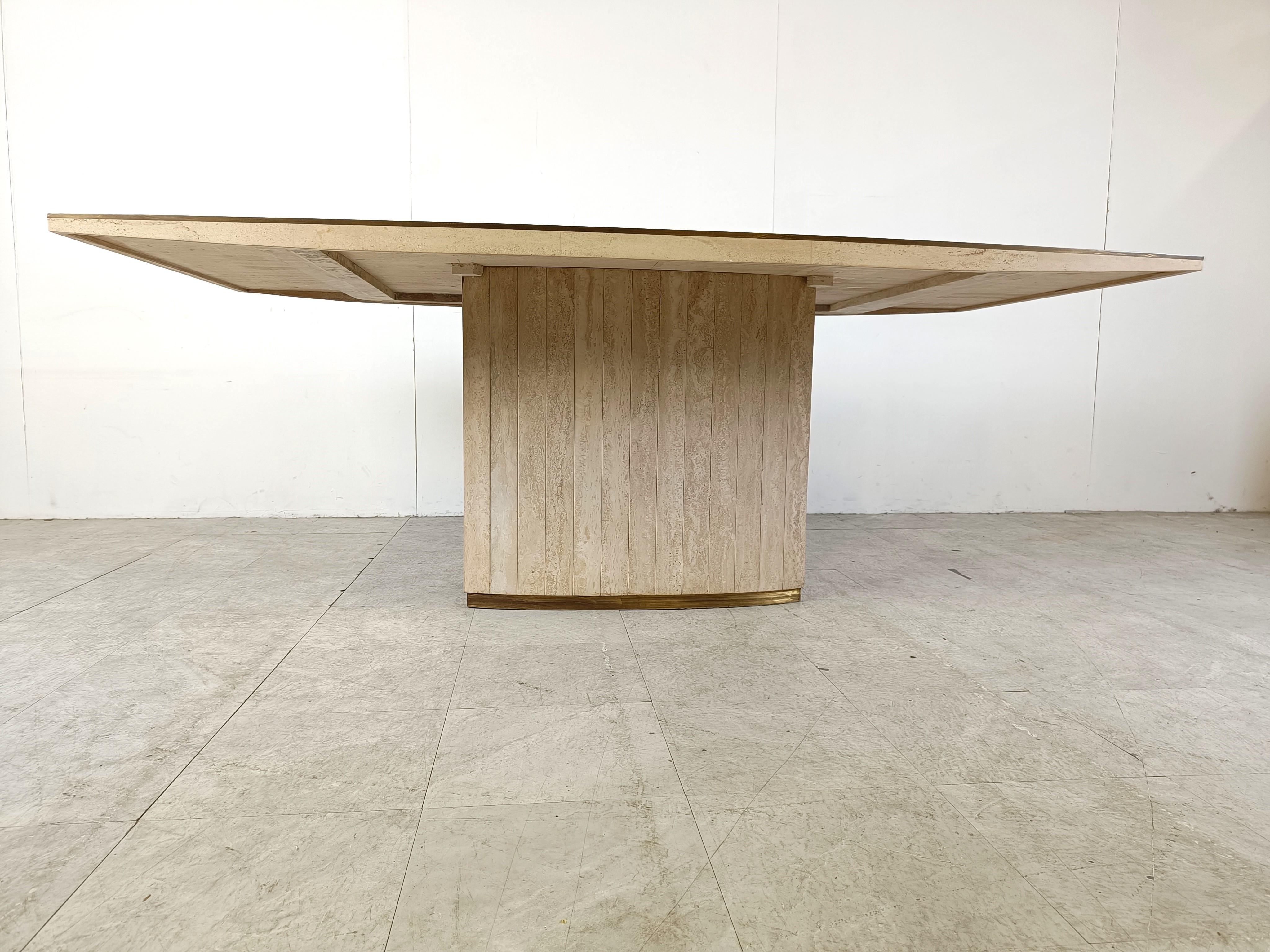 Late 20th Century Willy rizzo dining table for Jean Charles, 1970s