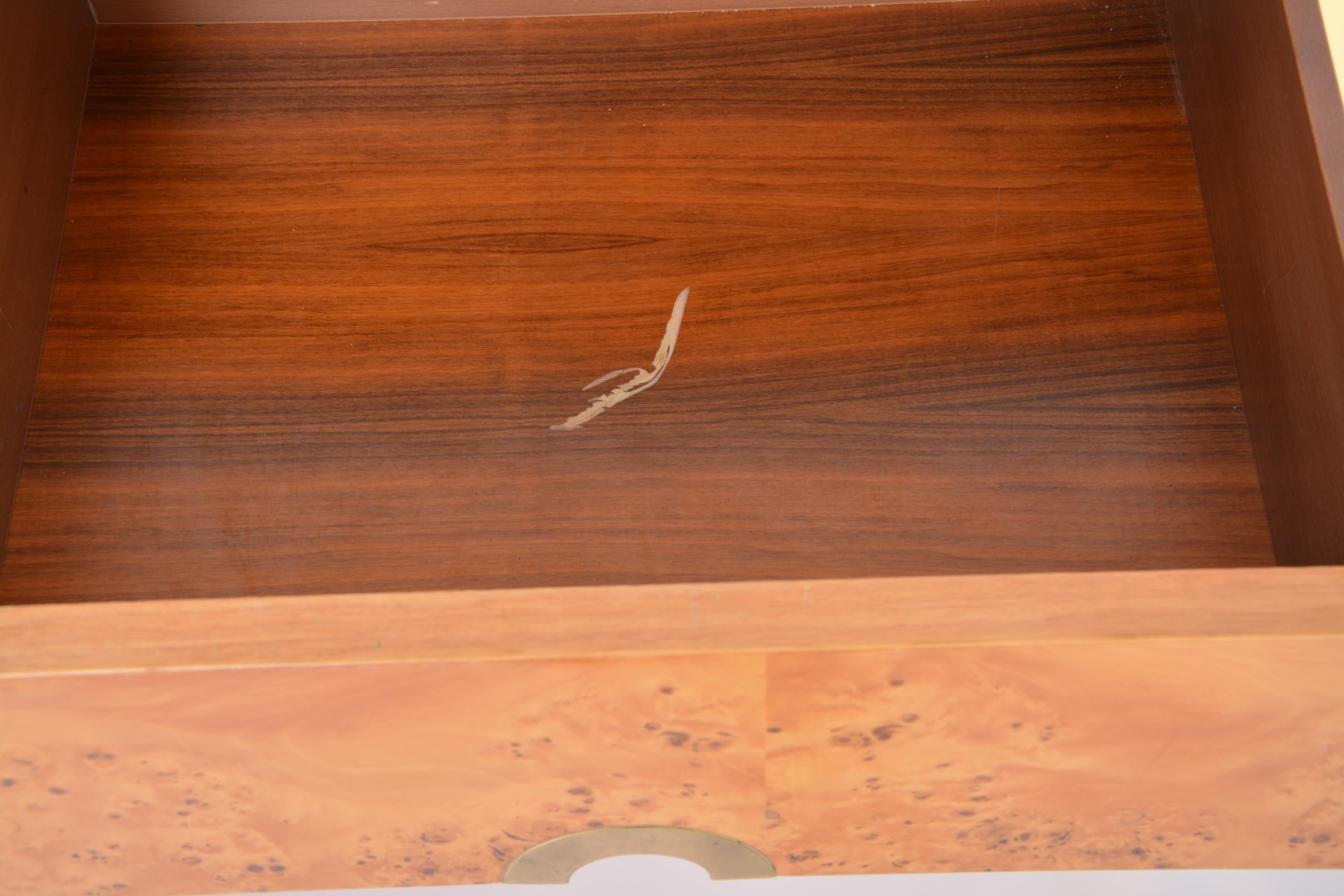 Armario de madera de abedul y latón Willy Rizzo Modelo Alveo para Mario Sabot Latón en venta