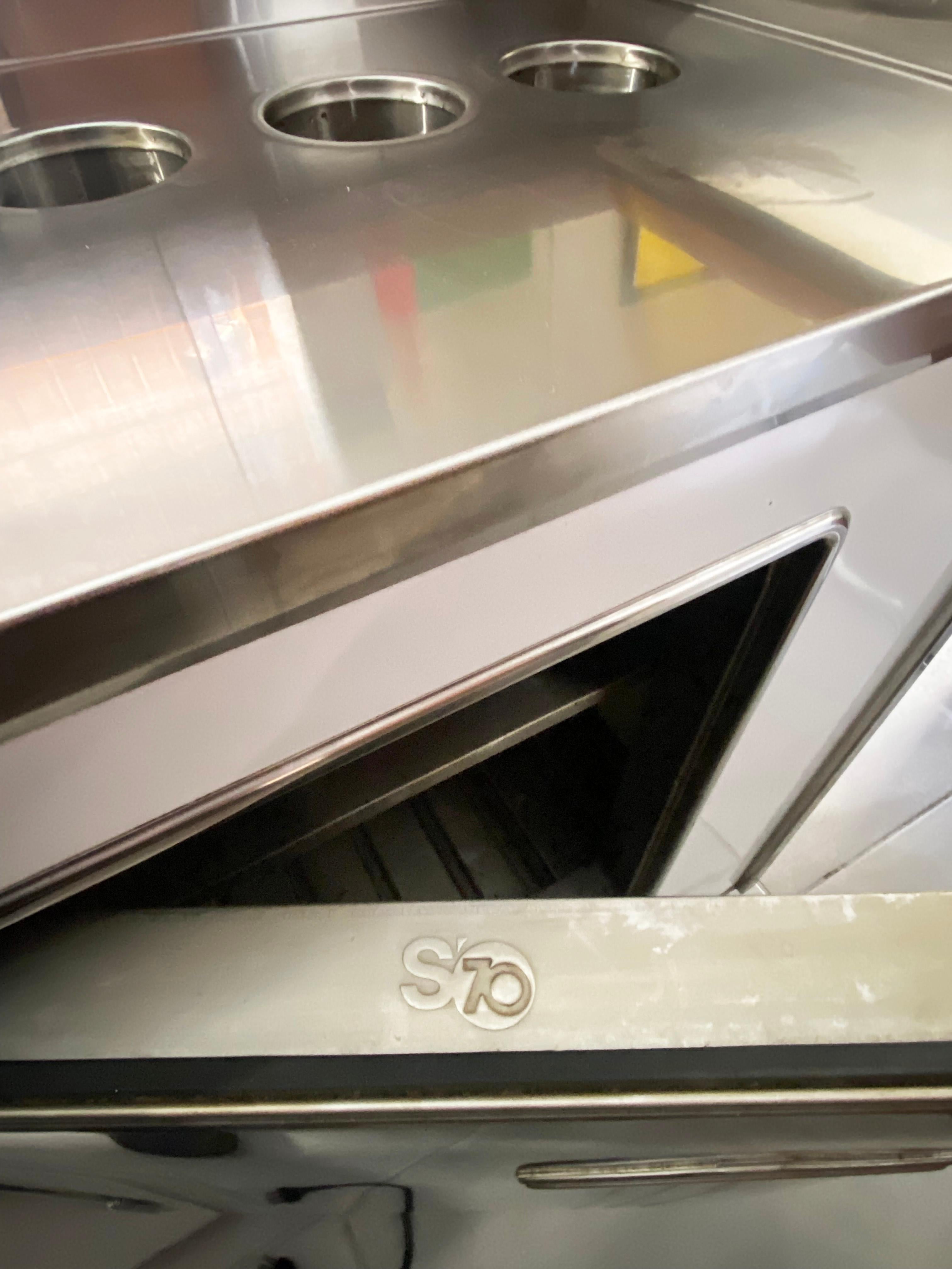 Willy Rizzo Bar exceptionnel et rare de Willy Rizzo Cuir et acier inoxydable en vente 3