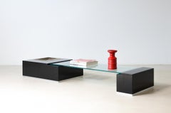 Willy Rizzo, extraordinaire table basse composée de deux bois laqués