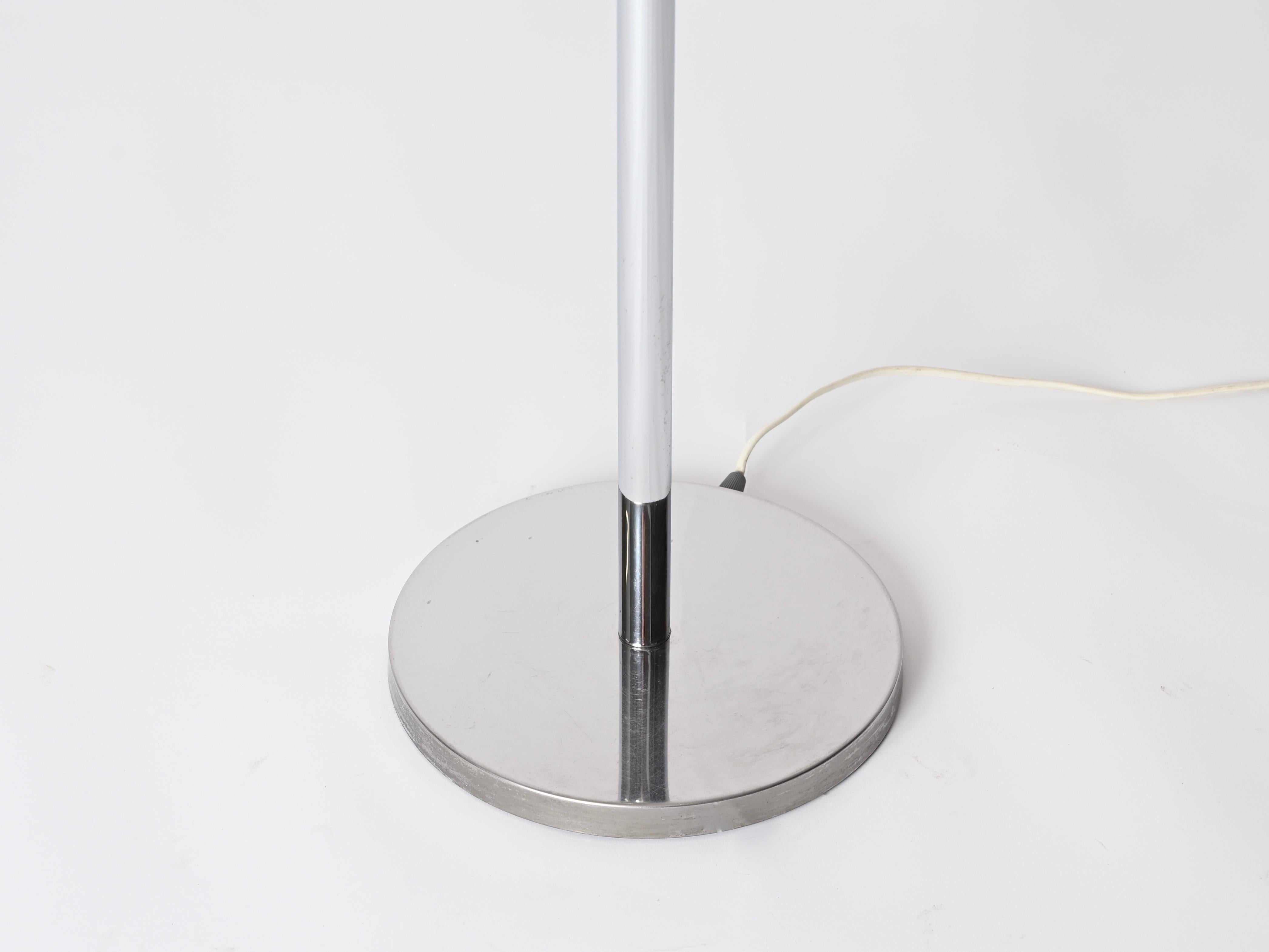 Willy Rizzo  Floor Lamp in Chrome and Tortoiseshell Effect Lucite, Italy 1970s For Sale 1