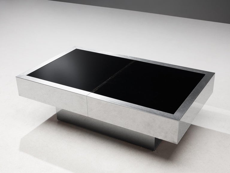 Italian Willy Rizzo for Cidue Hidden Bar Coffee Table