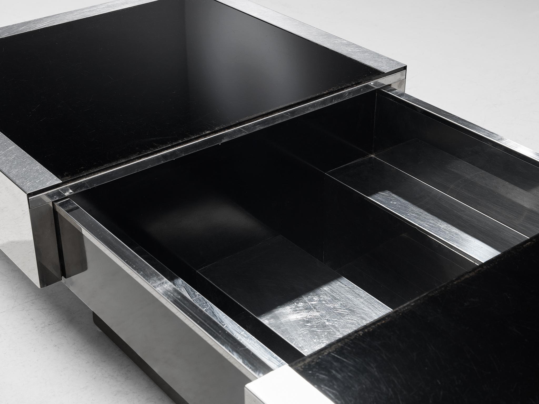 Late 20th Century Willy Rizzo for Cidue Hidden Bar Coffee Table