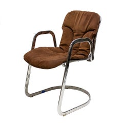 Willy Rizzo for Cidue Suede Chairs 'Set of 4'