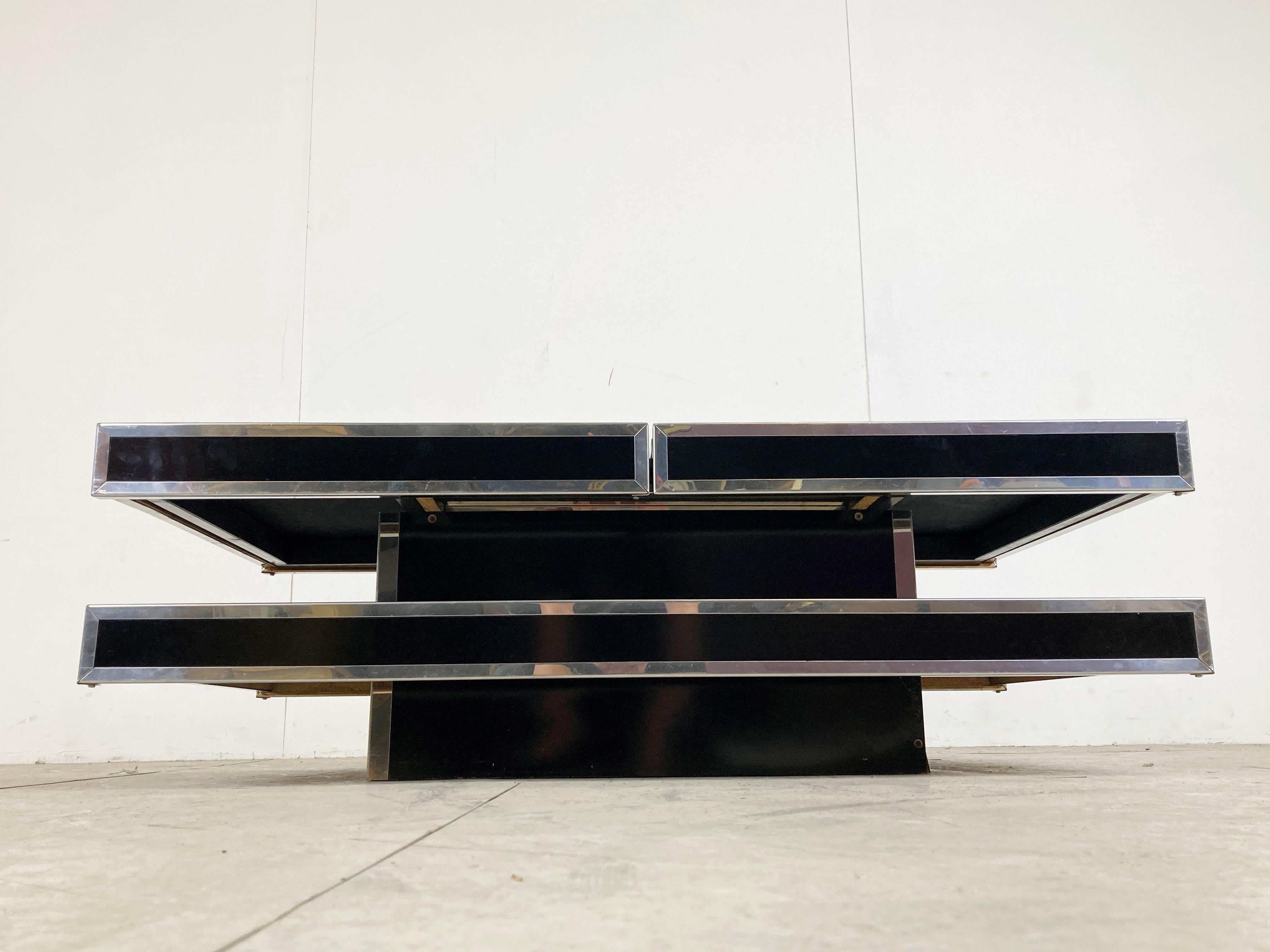 Lacquered Willy Rizzo for Mario Sabot bar coffee table, 1970s