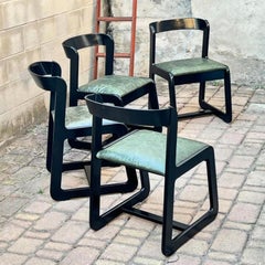 Willy Rizzo for Mario Sabot, Collectible Dining Chairs, Set of Four