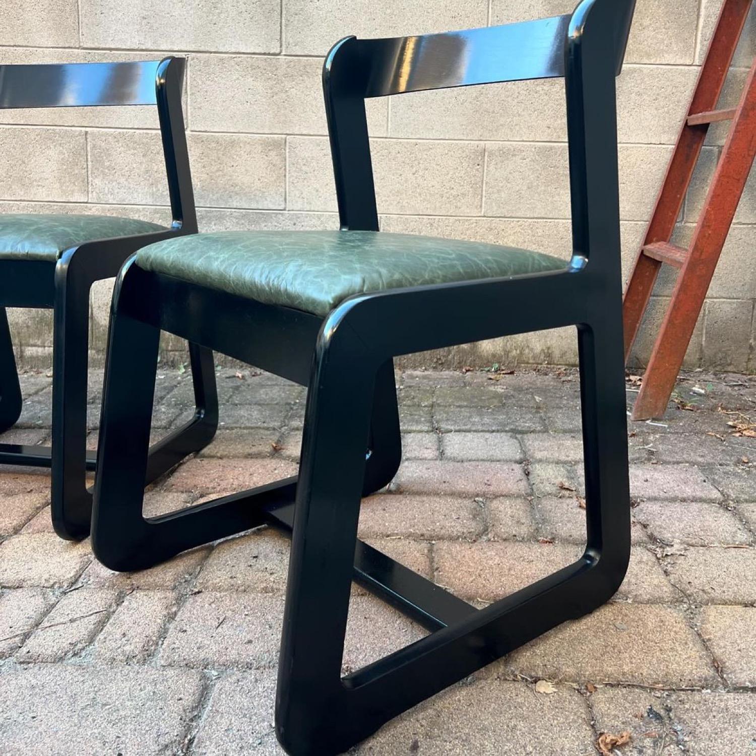 Ère spatiale Chaises de salle à manger de collection Willy Rizzo pour Mario Sabot, ensemble de quatre pièces en vente
